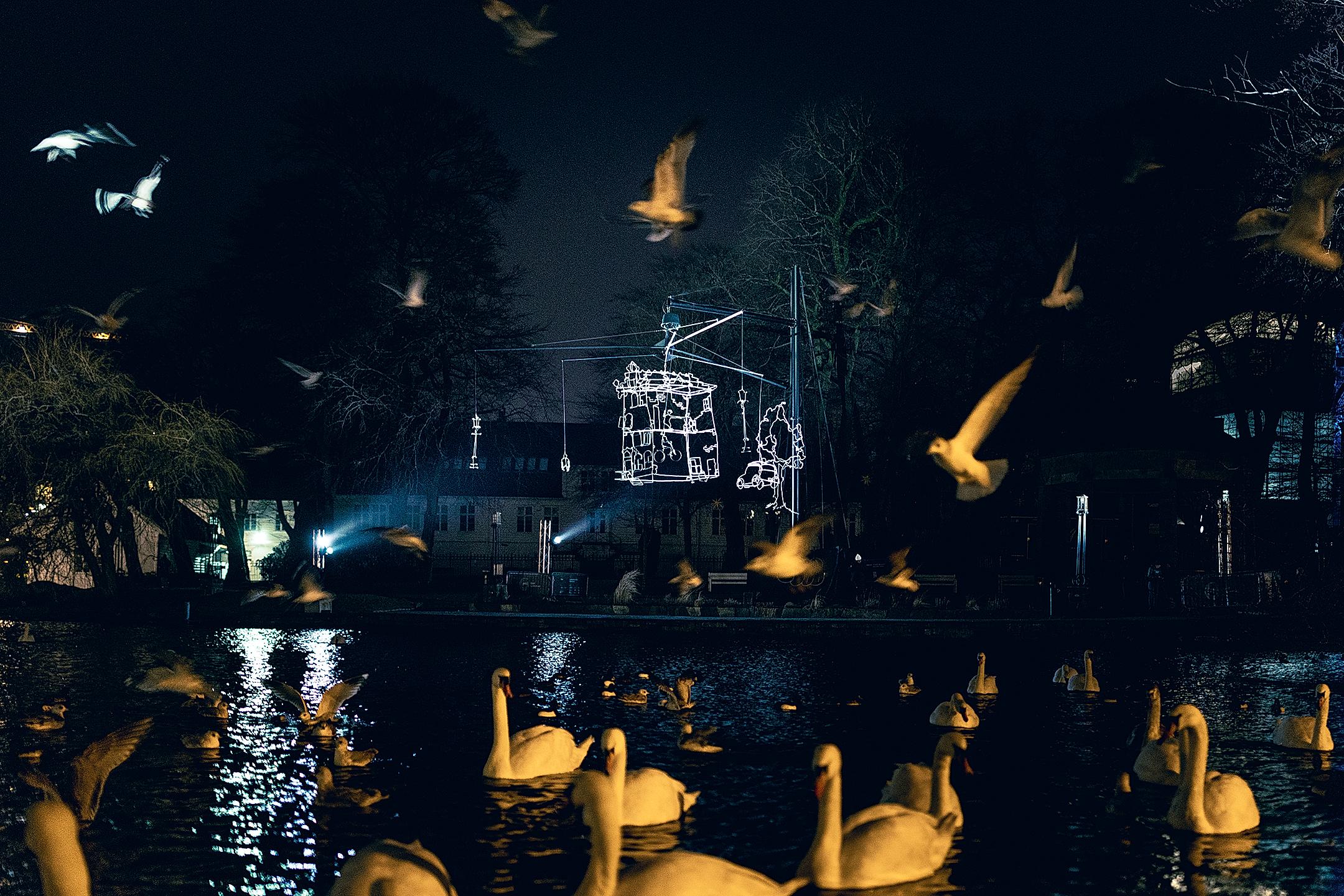 Glød light festival in Stavanger, Southern Norway