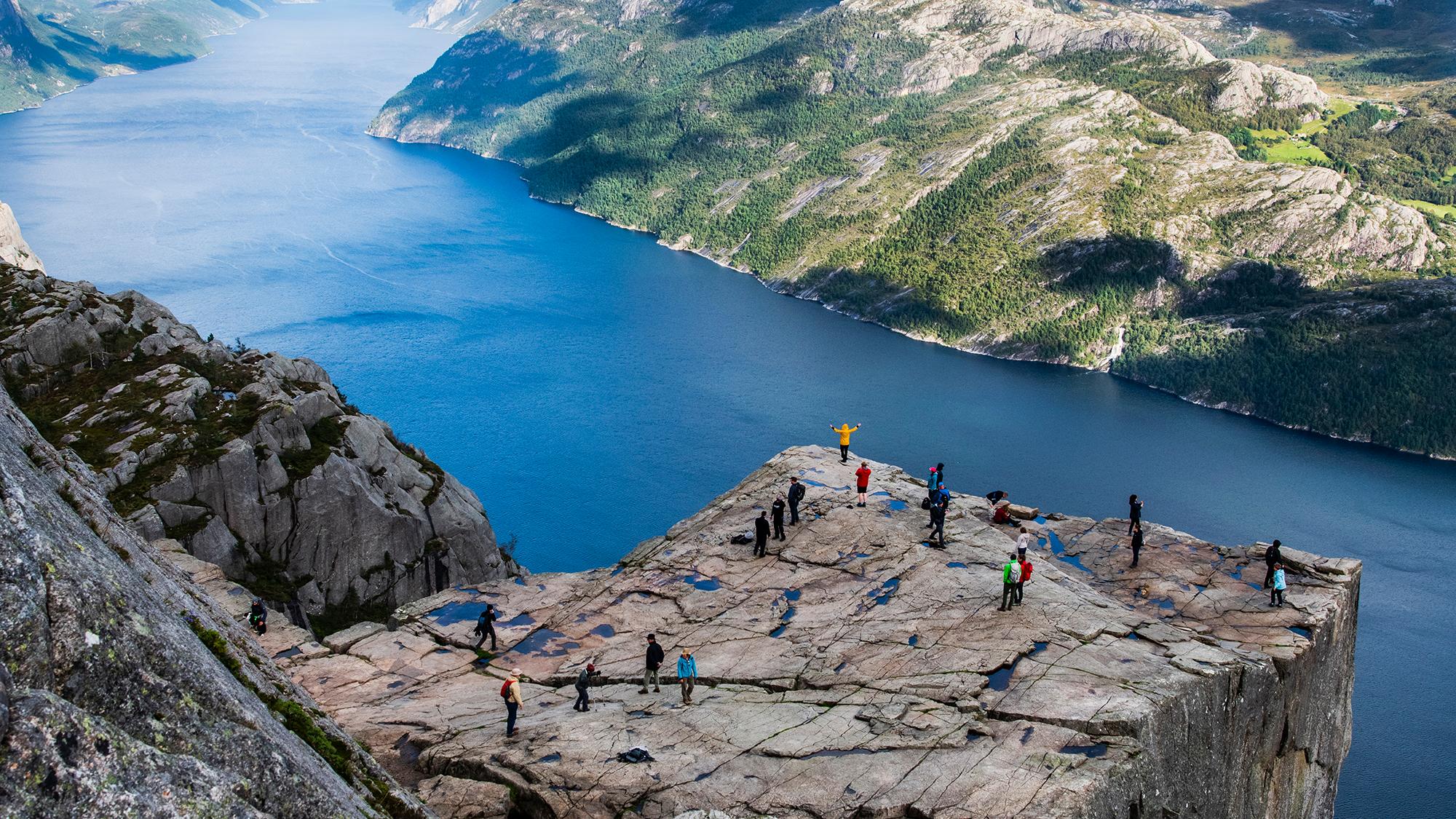 The Pulpit Rock in Ryfylke, Fjord Norway