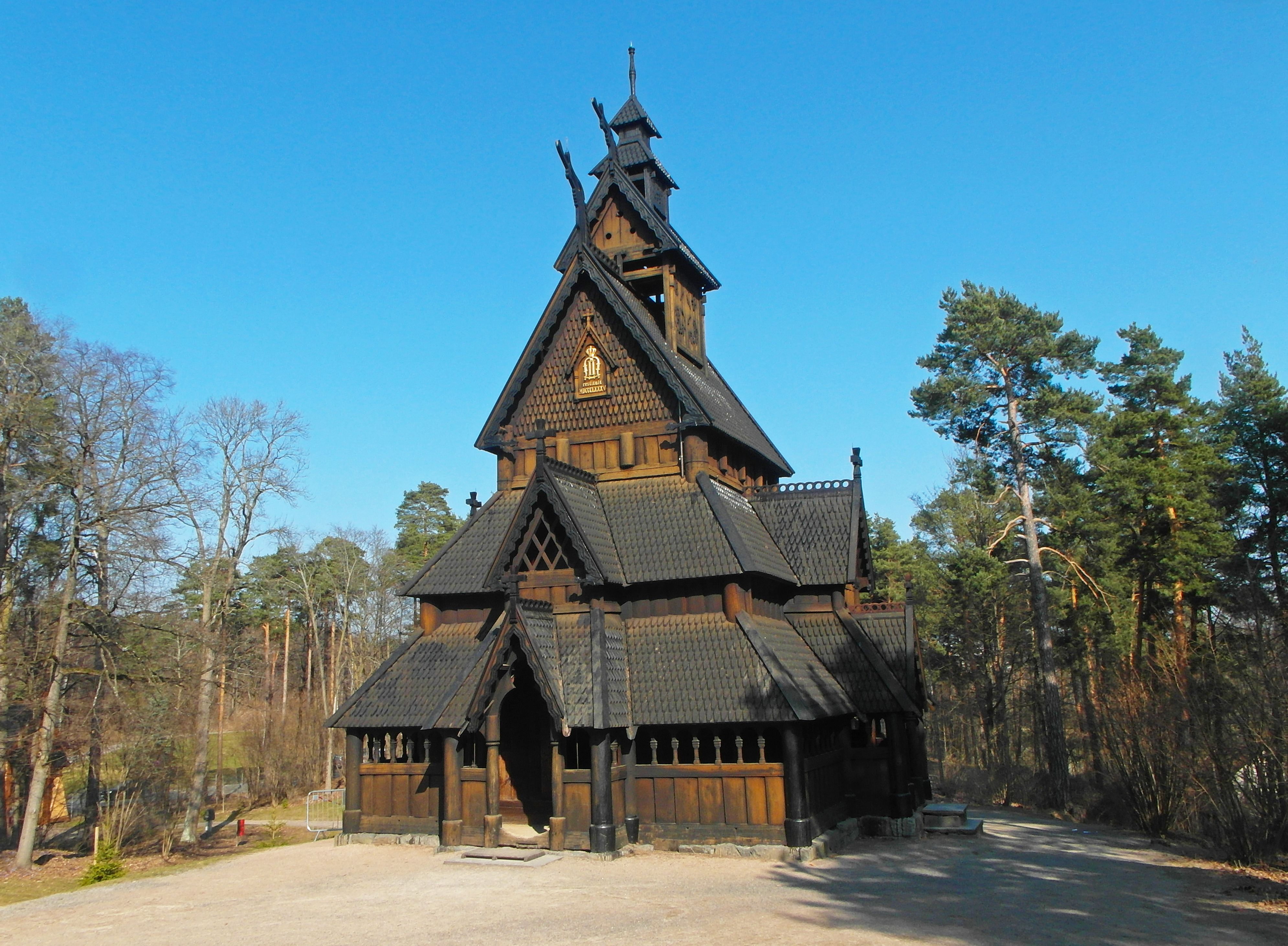 Stavkirken fra Gol på Norsk Folkemuseum