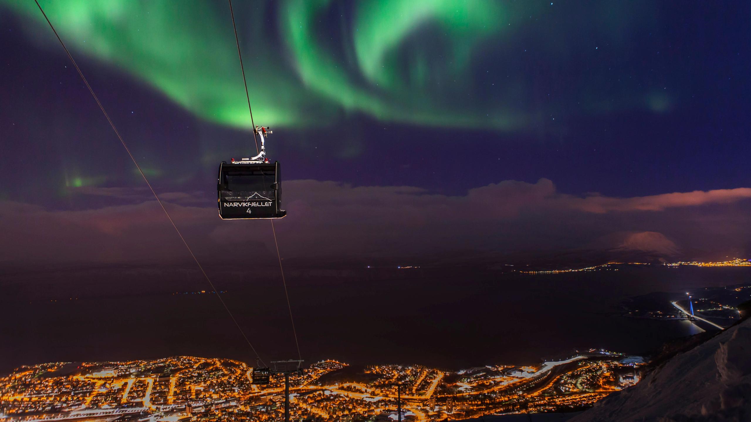 Gondolbanen som tar deg til toppen av Narvikfjellet i Nord-Norge