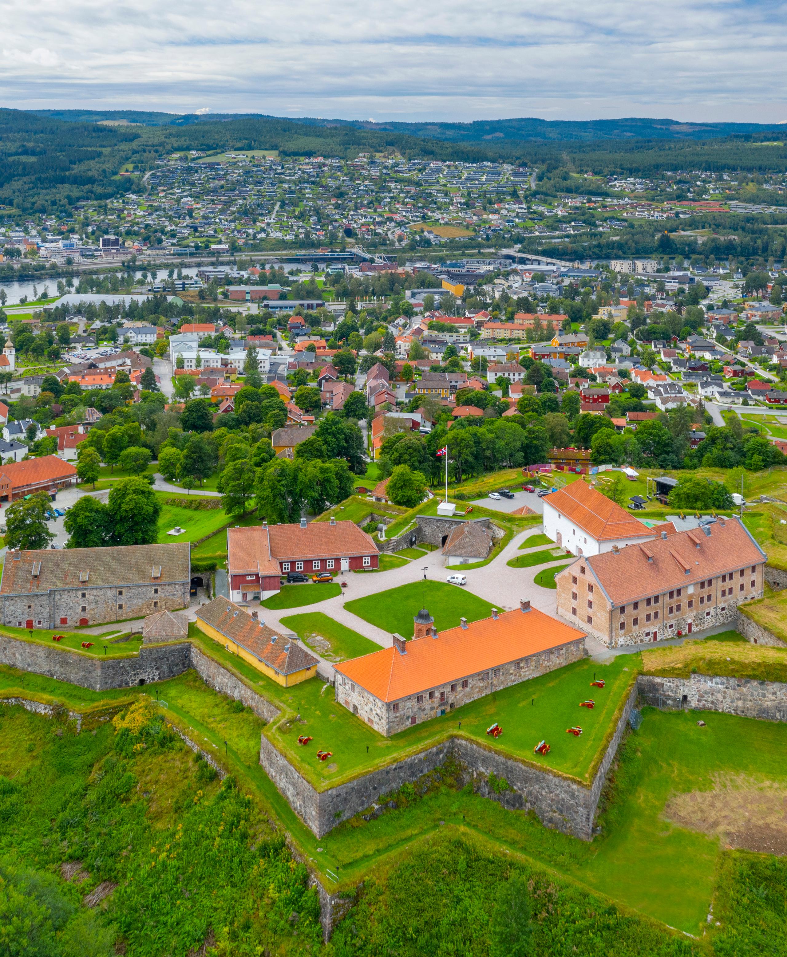 Utsikt over Kongsvinger festning og Kongsvinger