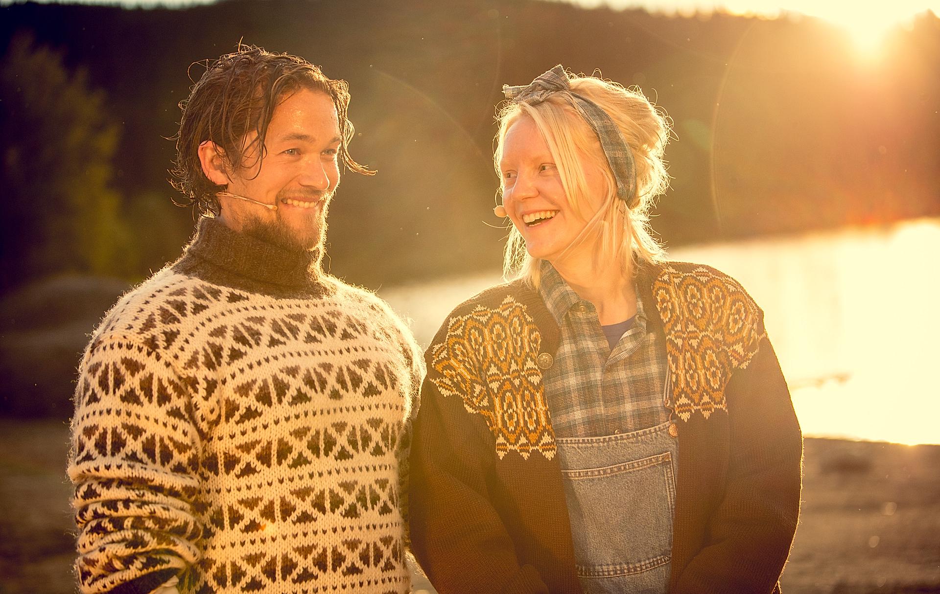 An actor and an actress at the Peer Gynt Festival, Gålå, Eastern Norway