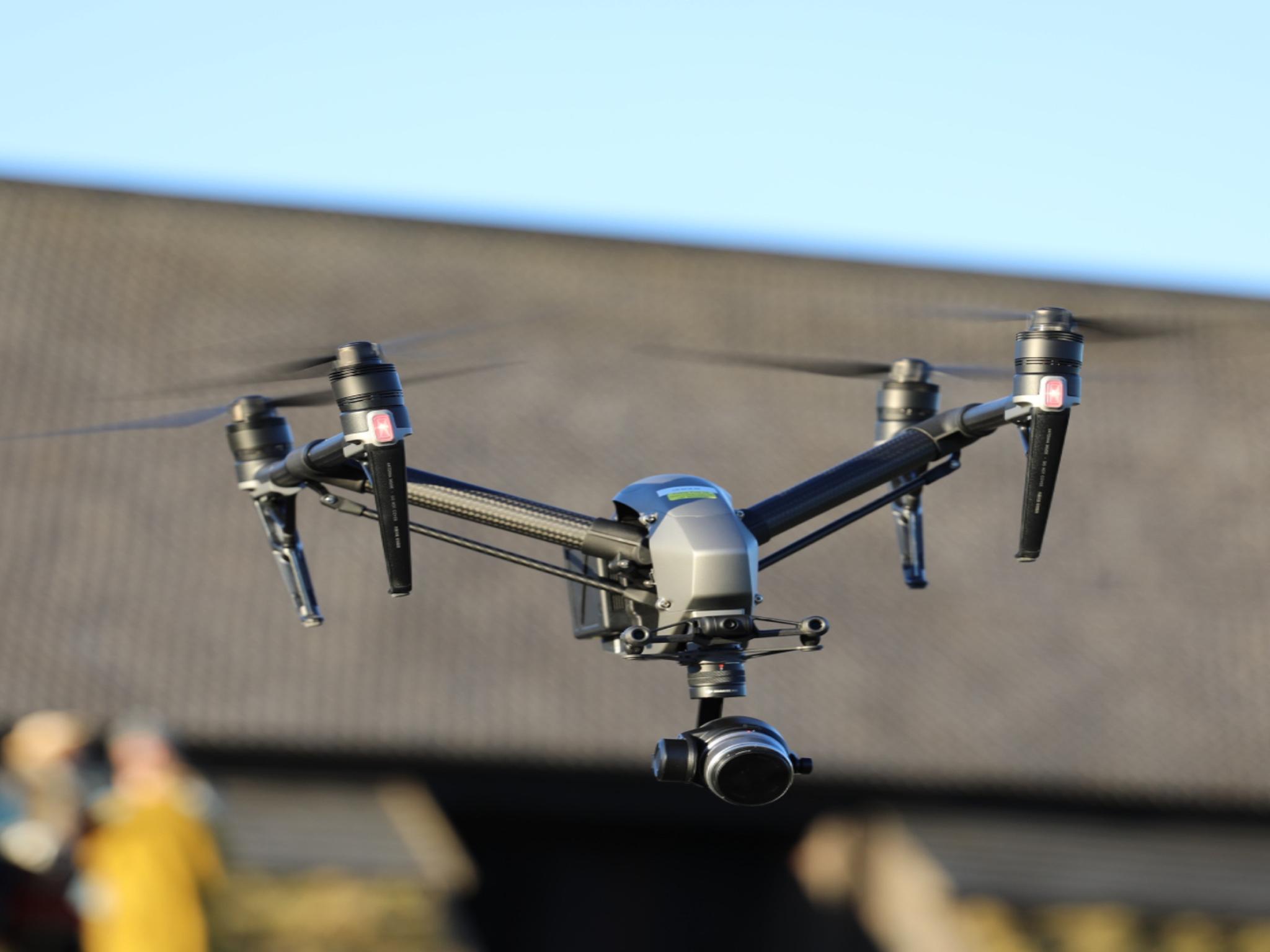 Drone in mid air