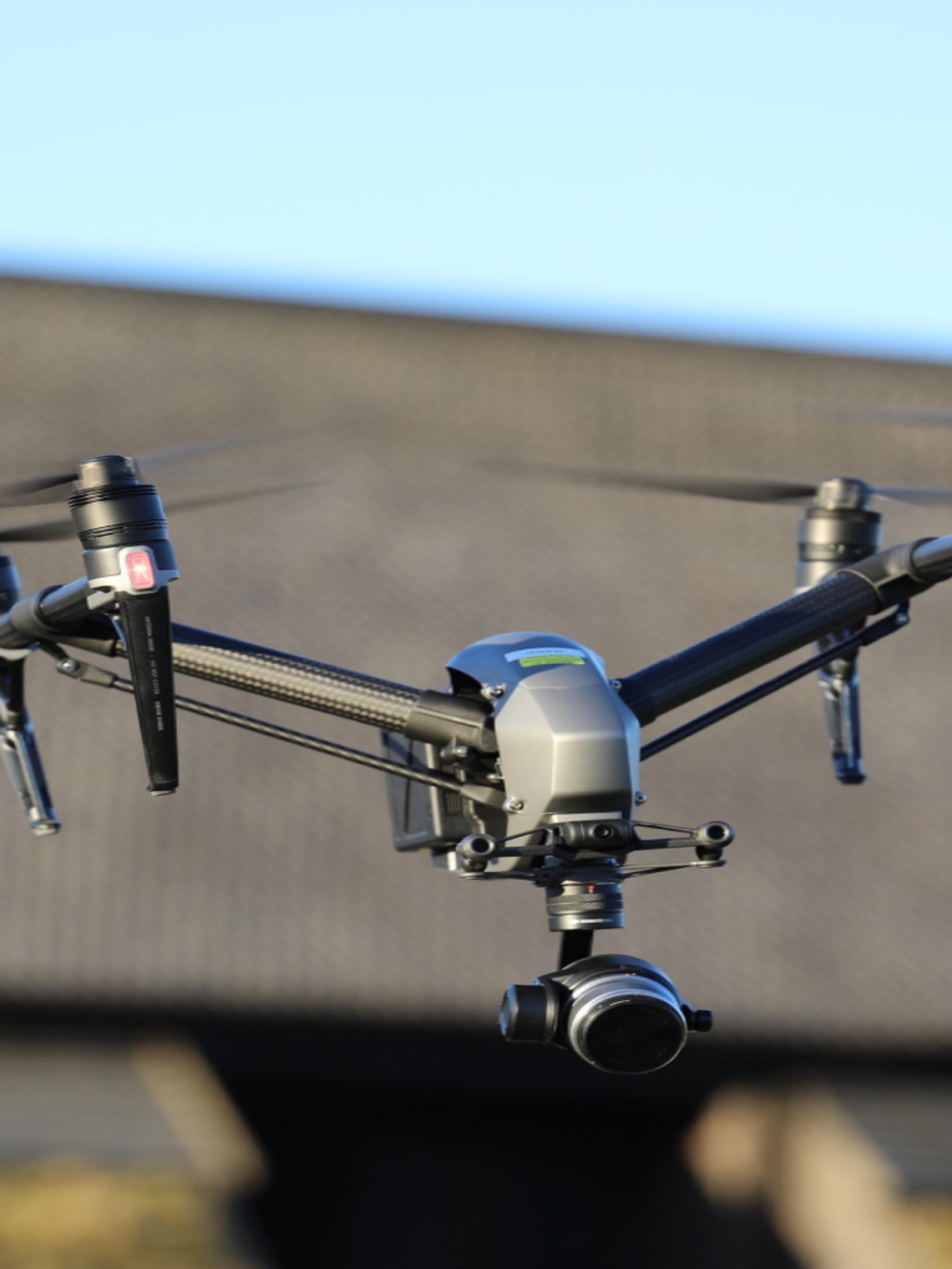 Drone in mid air