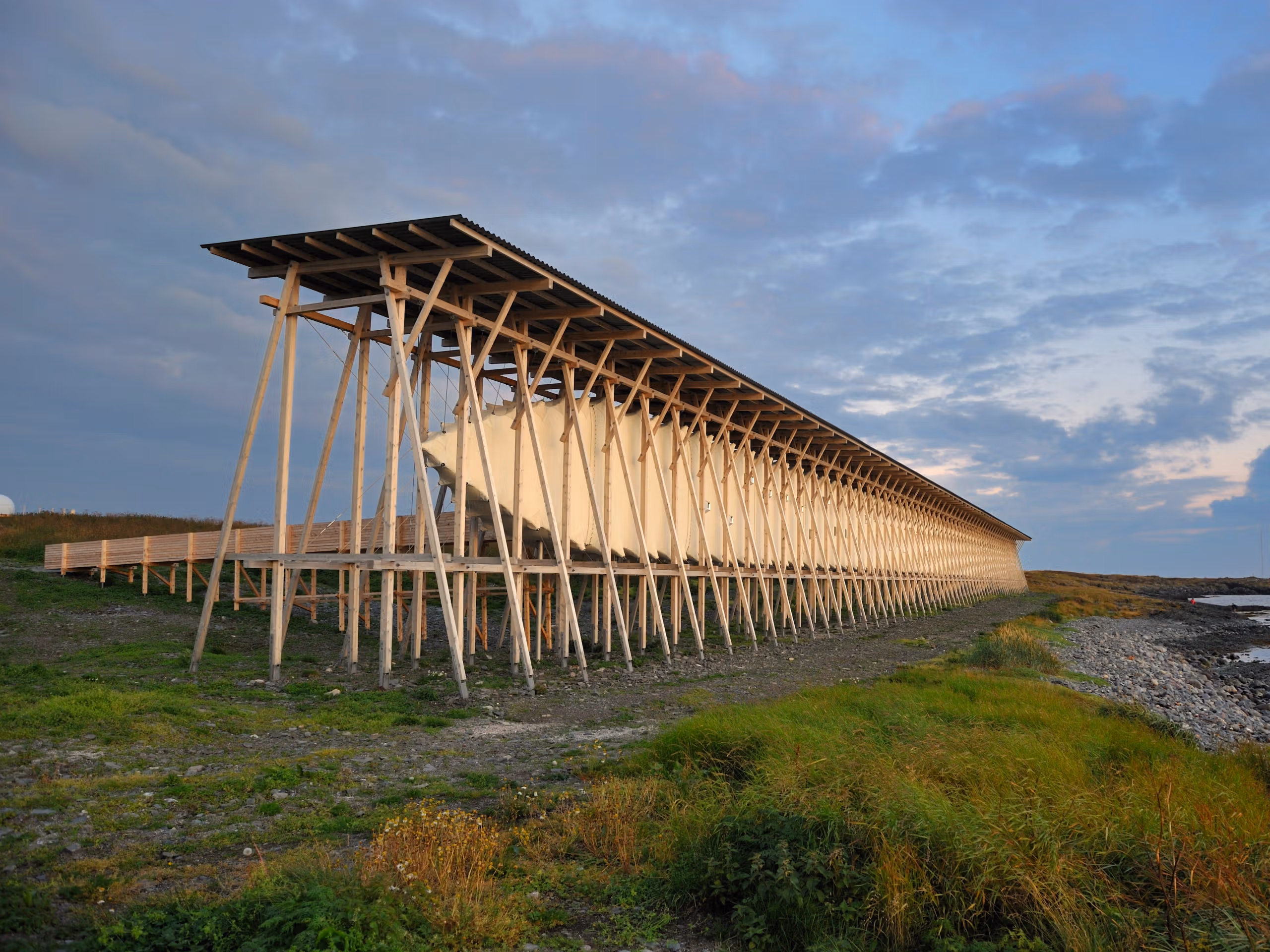 Steilneset minnesmerke i Vardø, langs Nasjonal turistveg Varanger i Finnmark