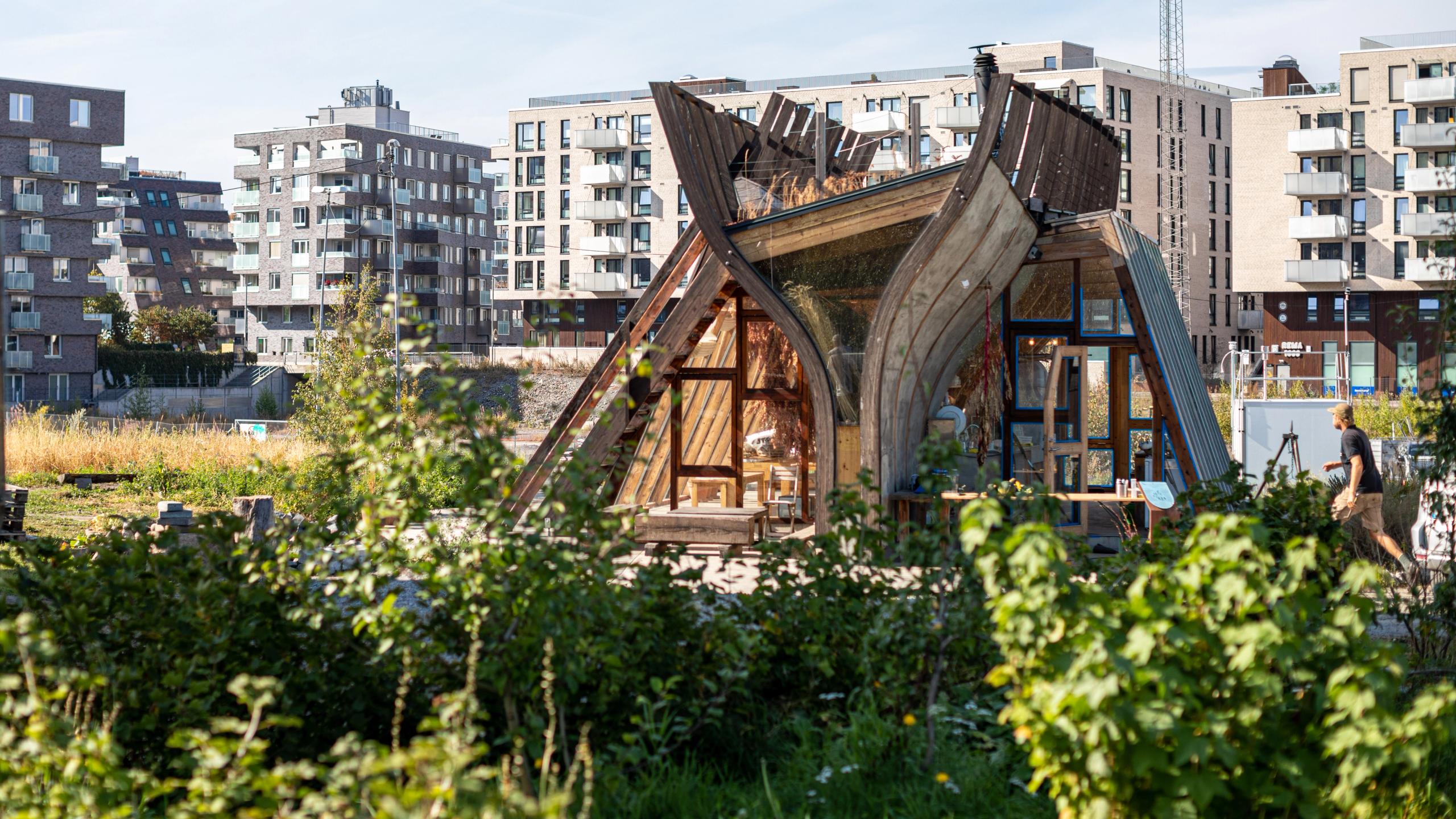 The city farm Losæter in front of Sørenga in Oslo