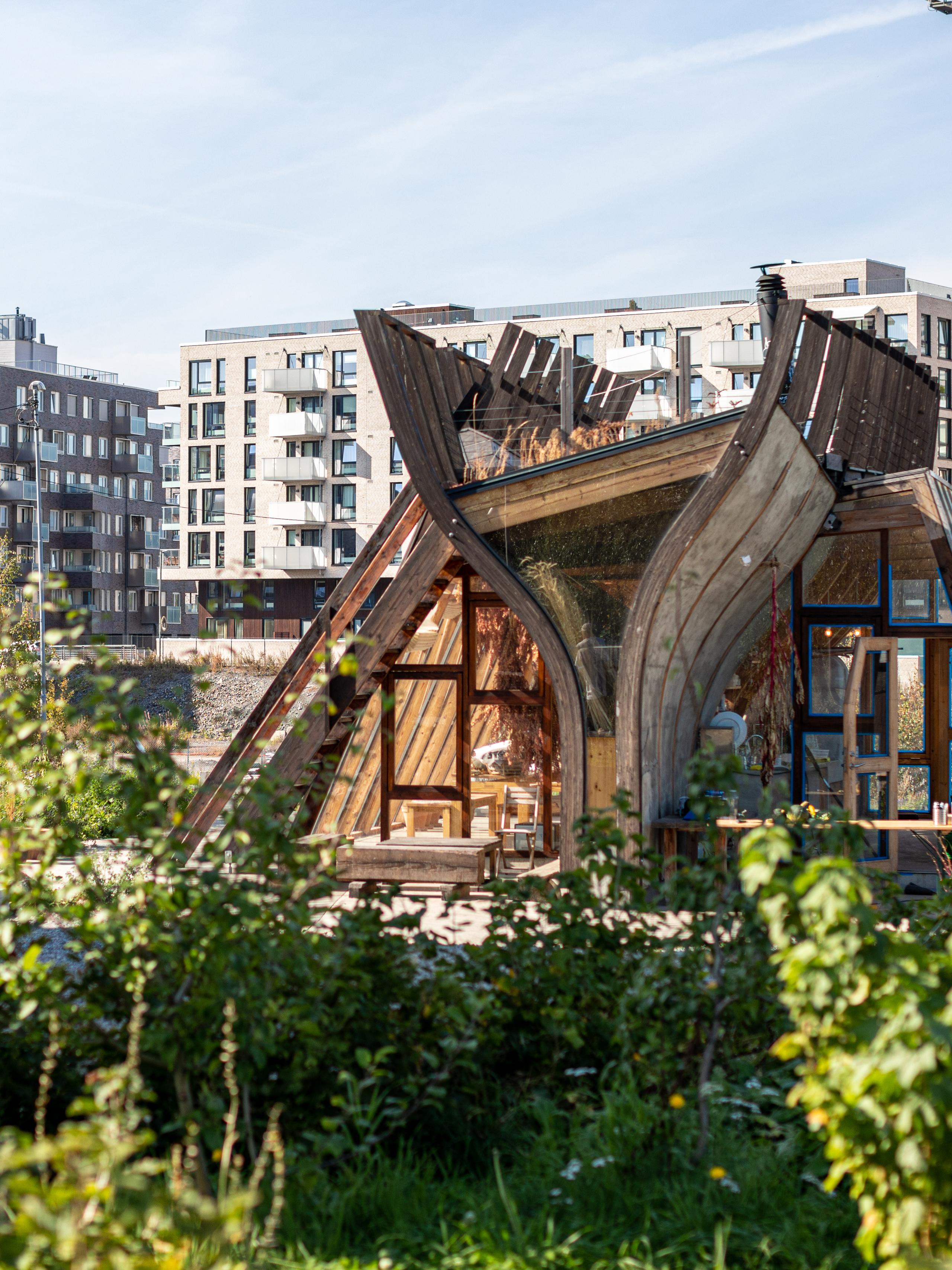 The city farm Losæter in front of Sørenga in Oslo