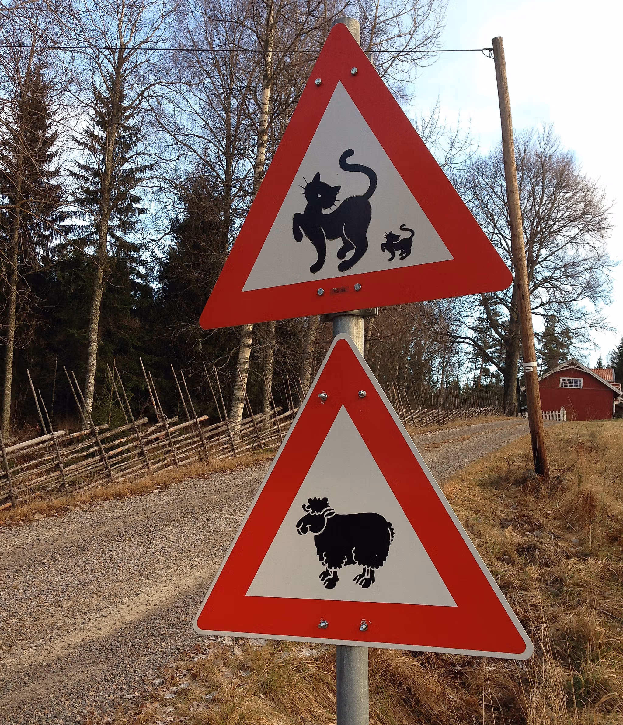 Cat and sheep sign