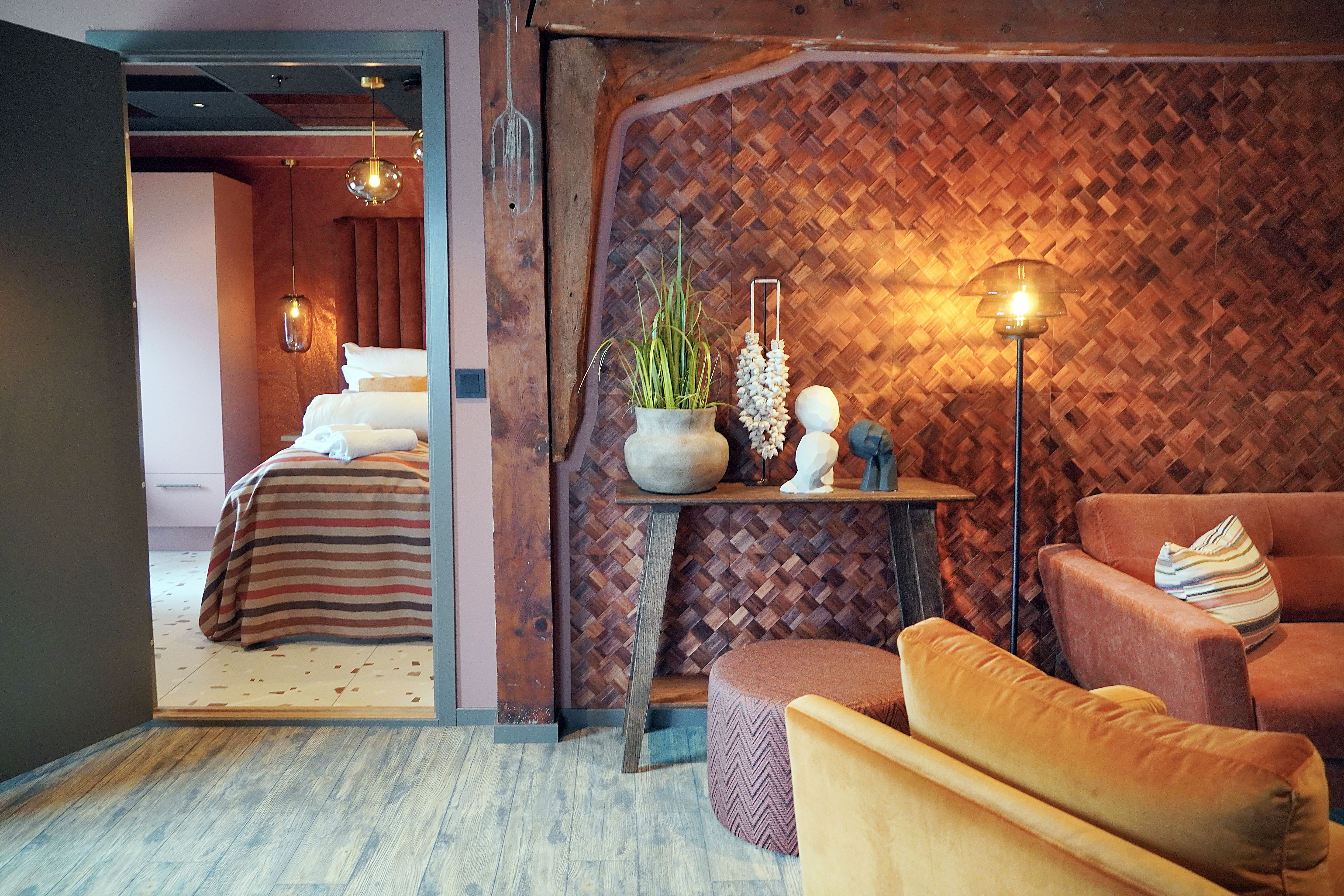 A suite at a hotel.