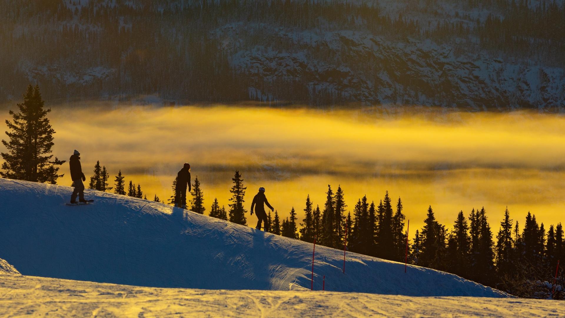 Sunset at Beitostølen Alpine Center