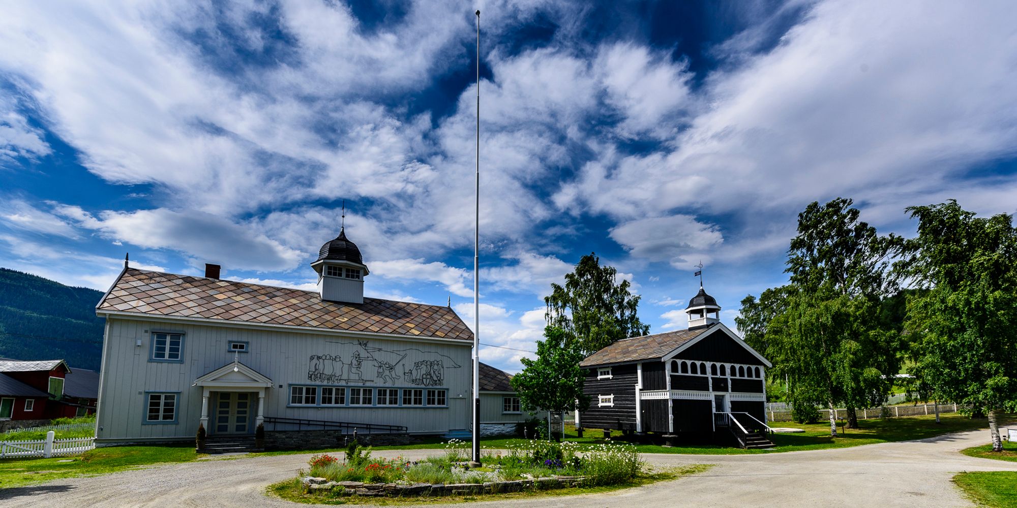 The old farm Dale-Gudbrands gard at Hundorp in Gudbrandsdalen, Eastern Norway