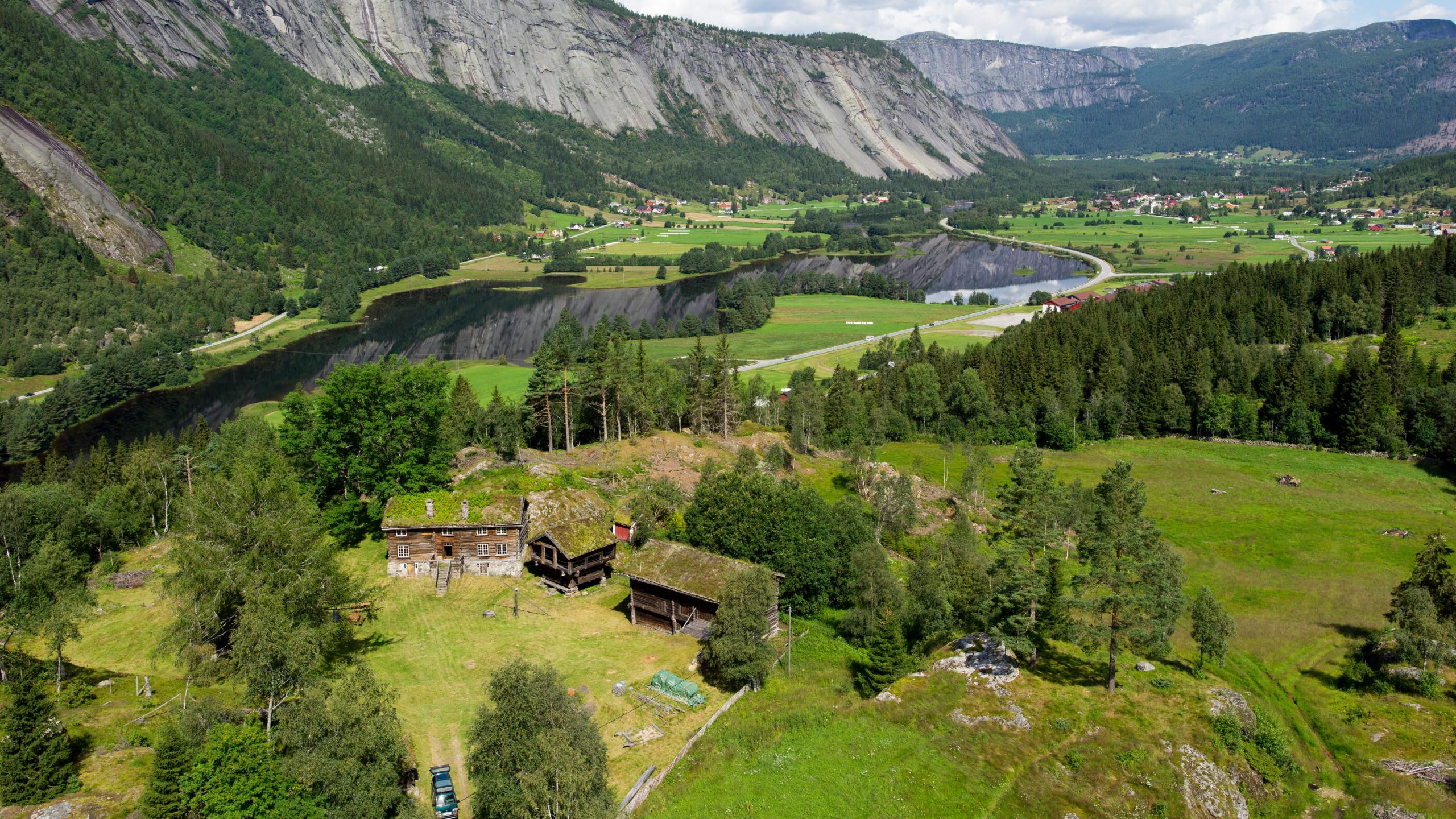 A panoramic view to Valle in Setesdal