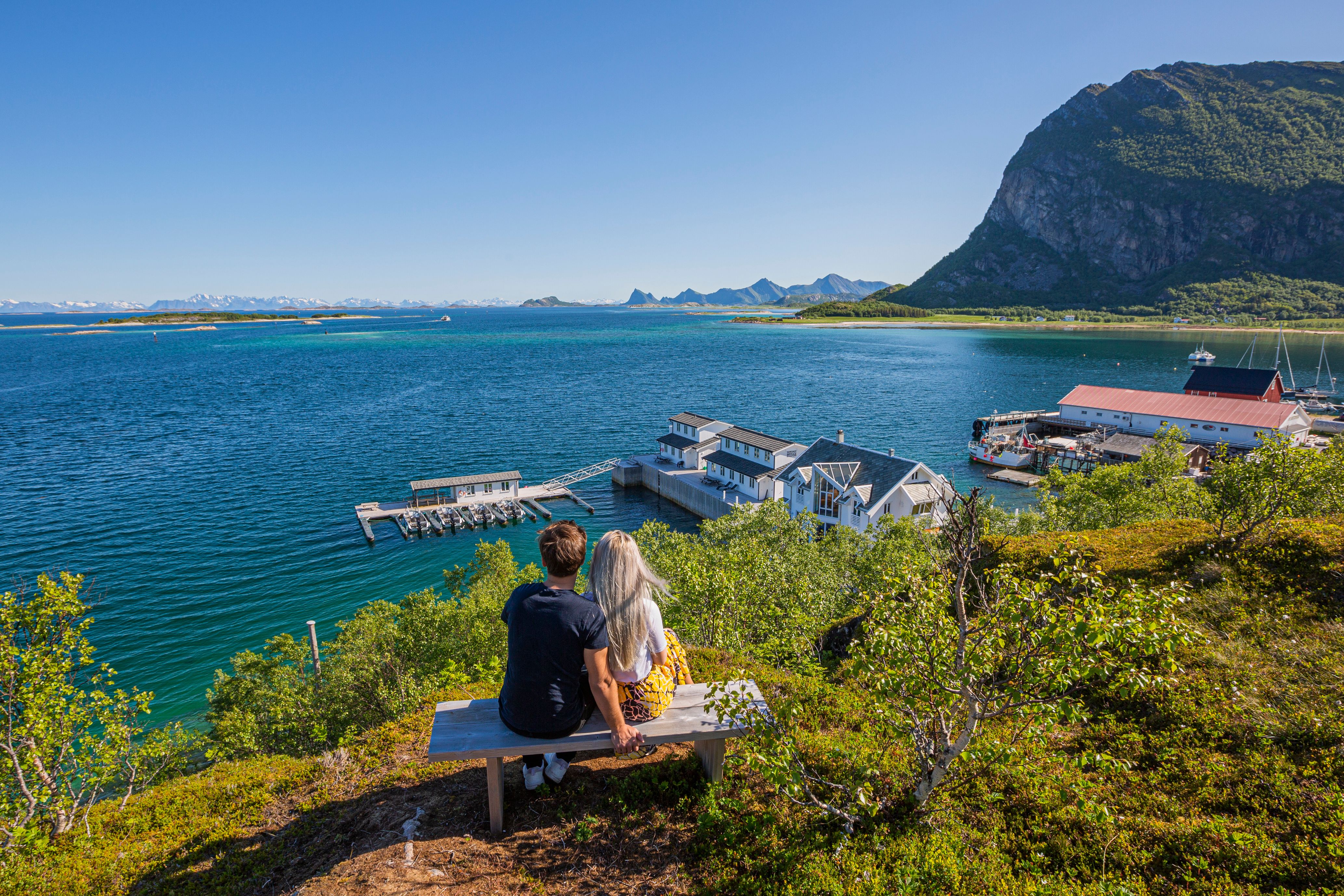 Nordskot brygge during summer in Steigen, Northern Norway