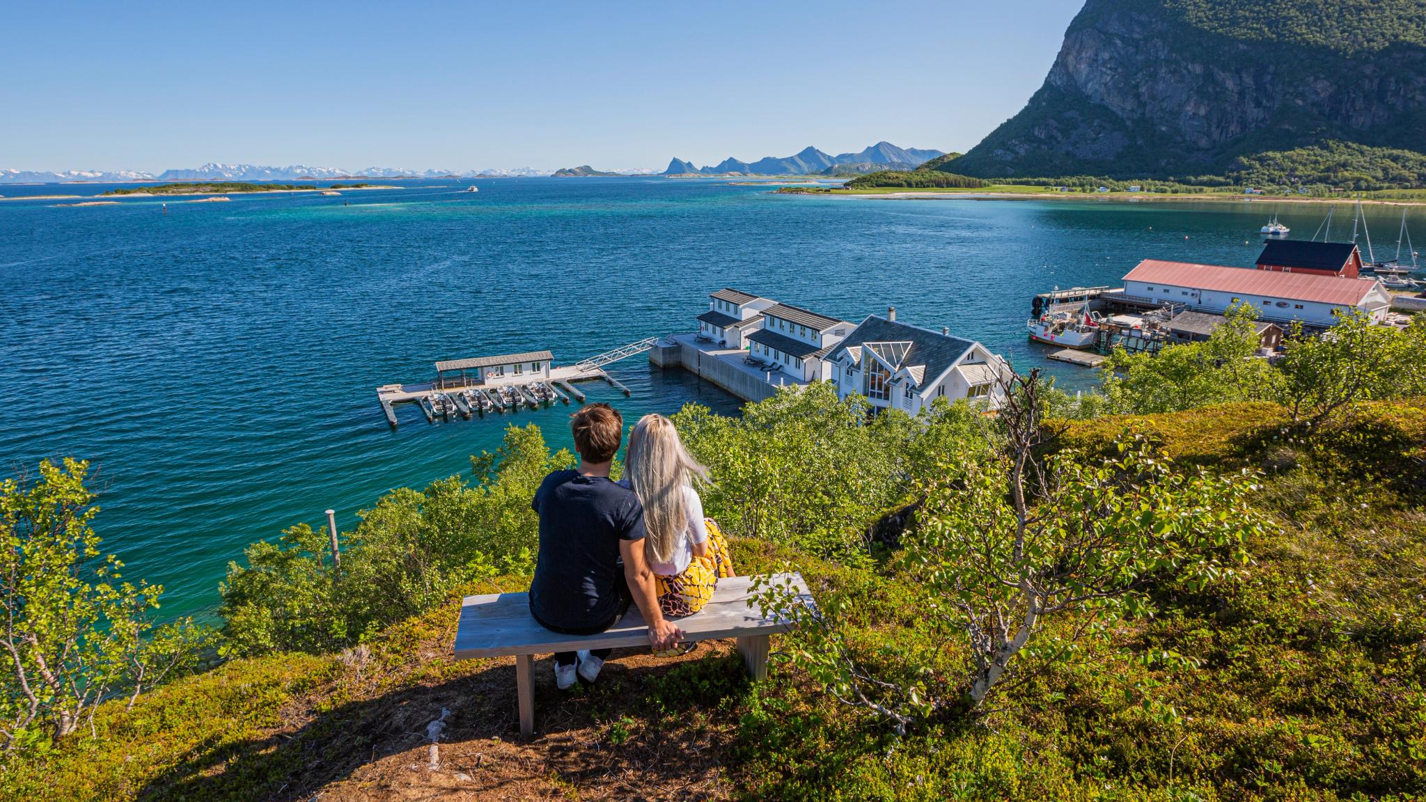 Nordskot brygge during summer in Steigen, Northern Norway