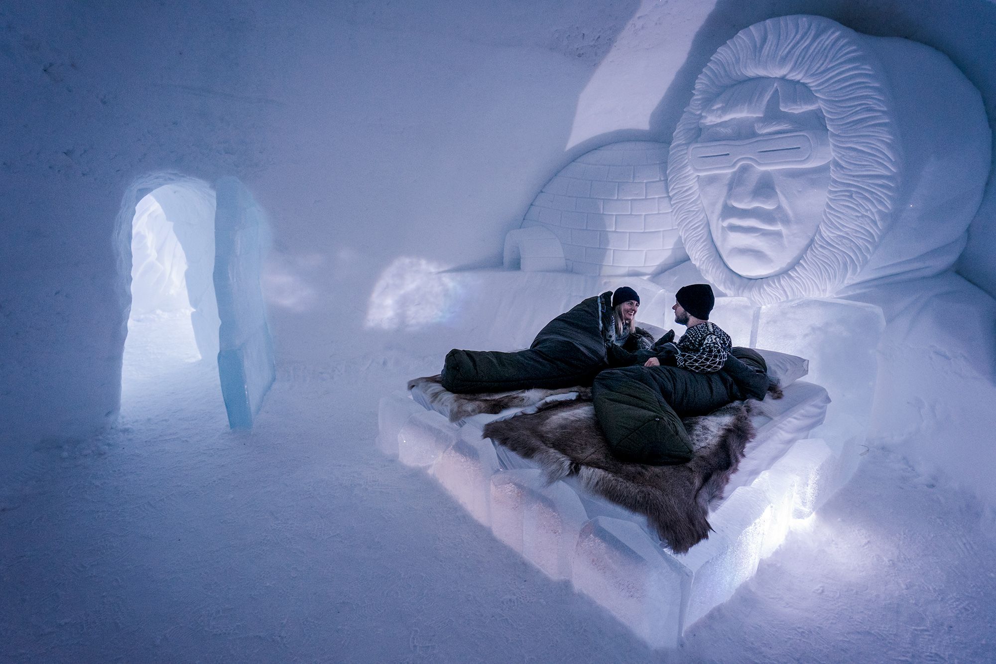 Inside Tromsø Ice Domes in Northern Norway