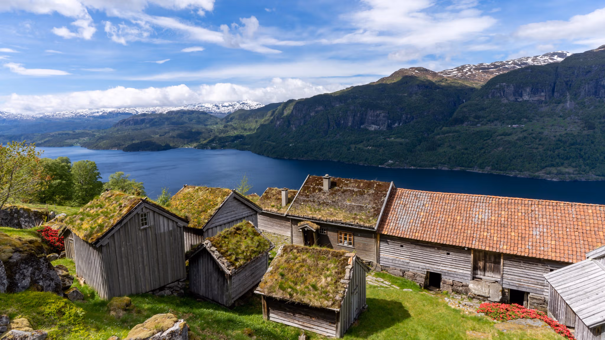A view of Litunet in Suldal, Ryfylke, Fjord-Norway.