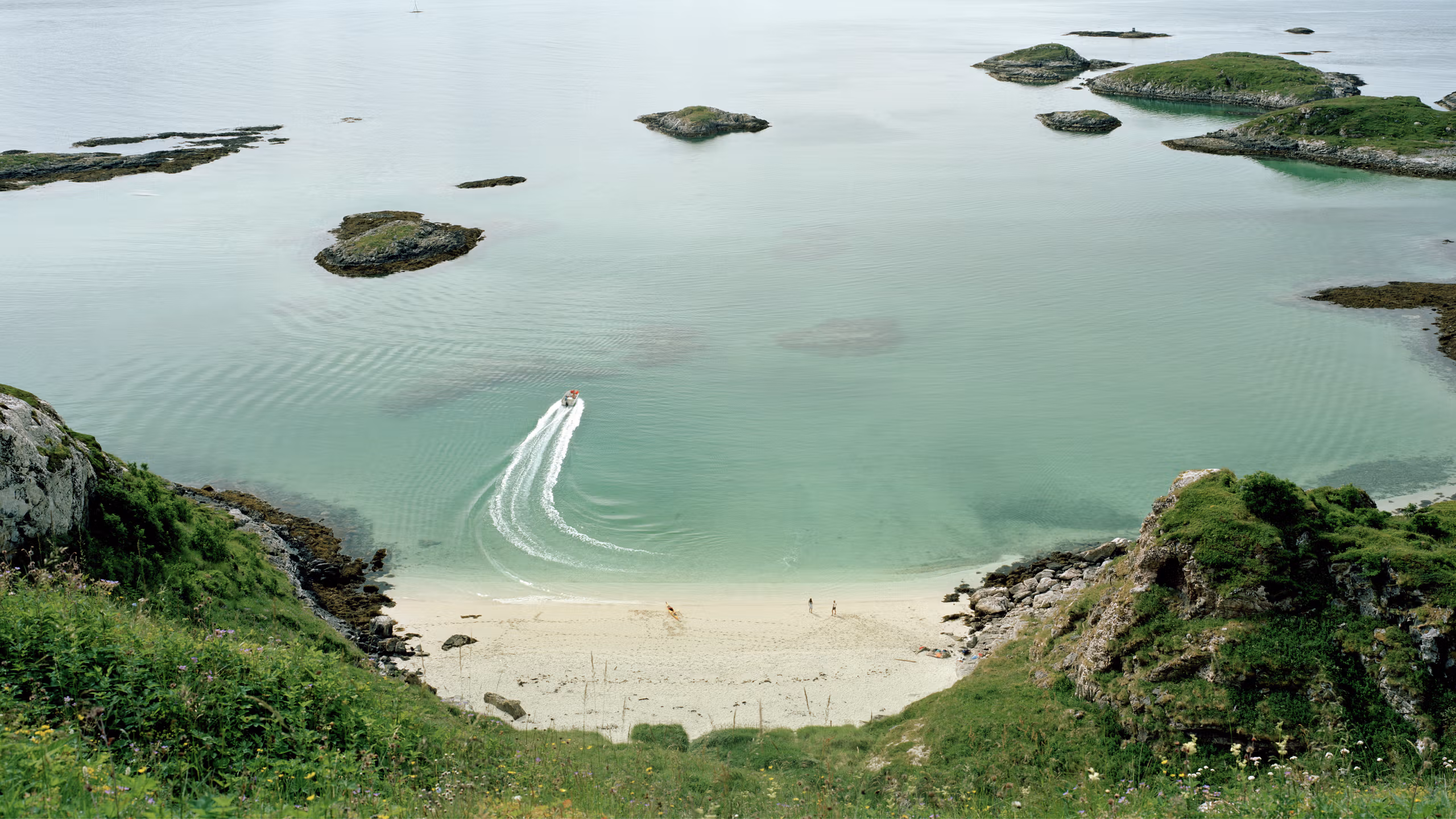 View of islands and beach, Sommarøy in Troms
