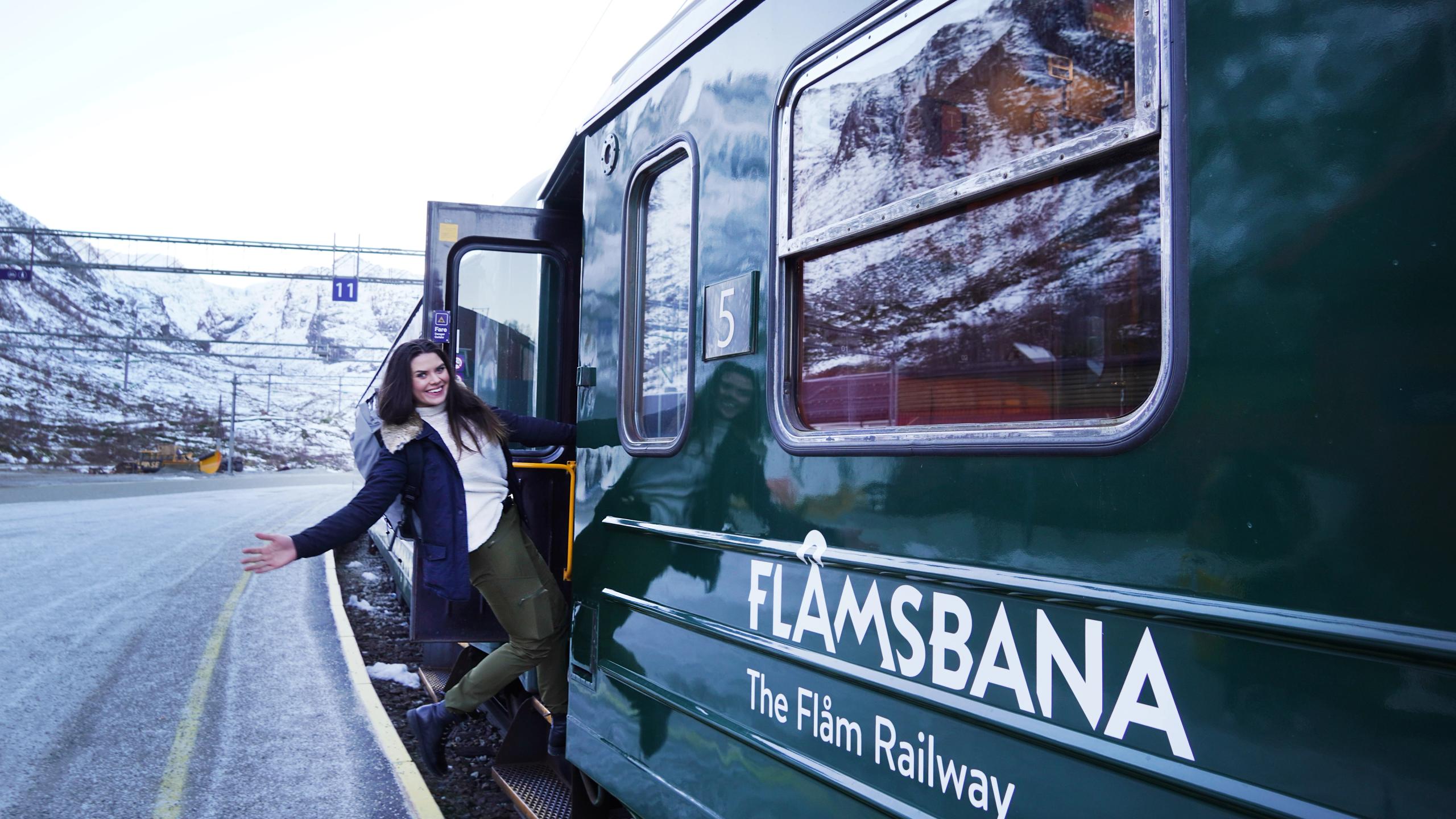 Women getting on the train