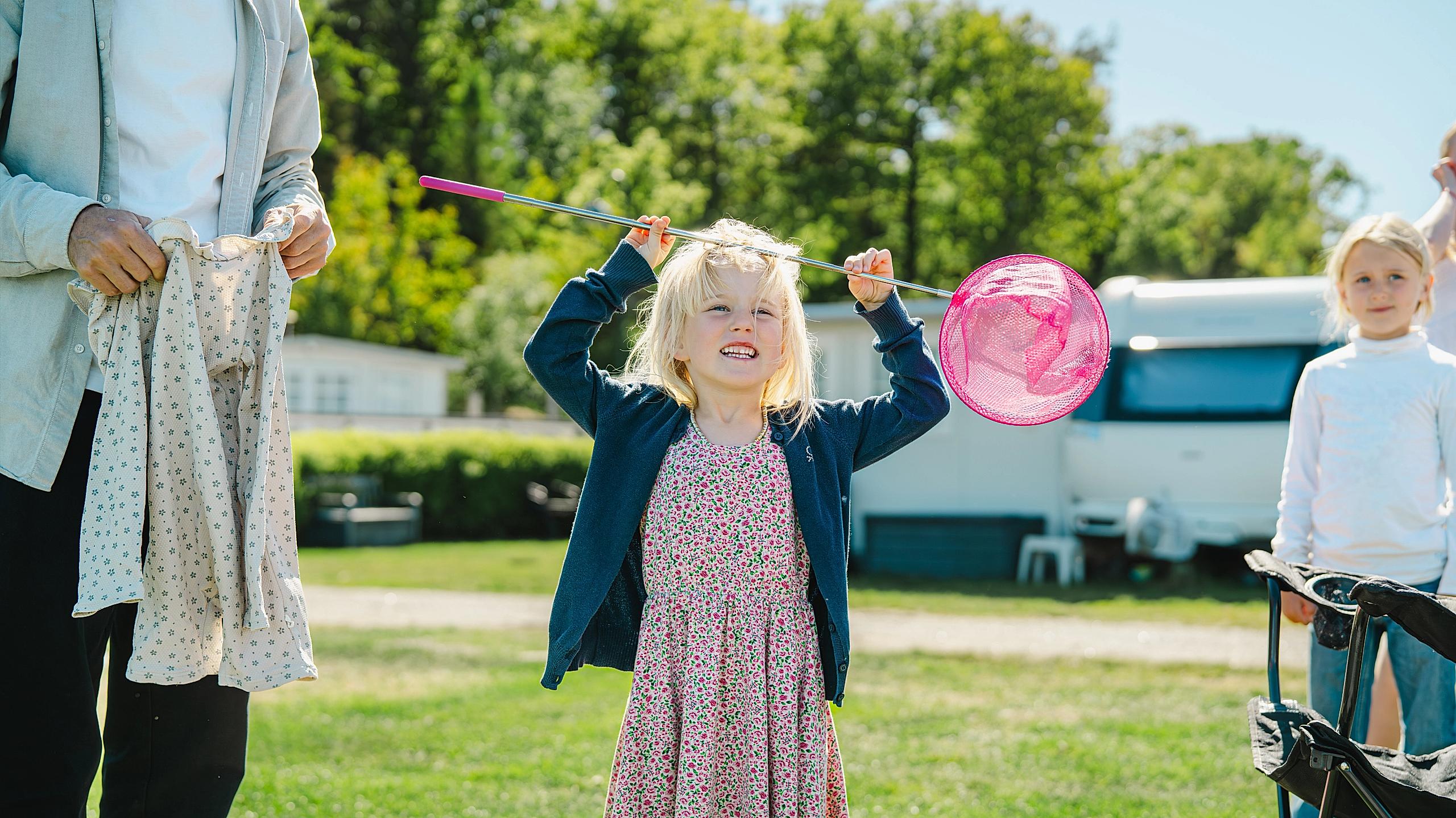 A little girl at Stolpestad Camping