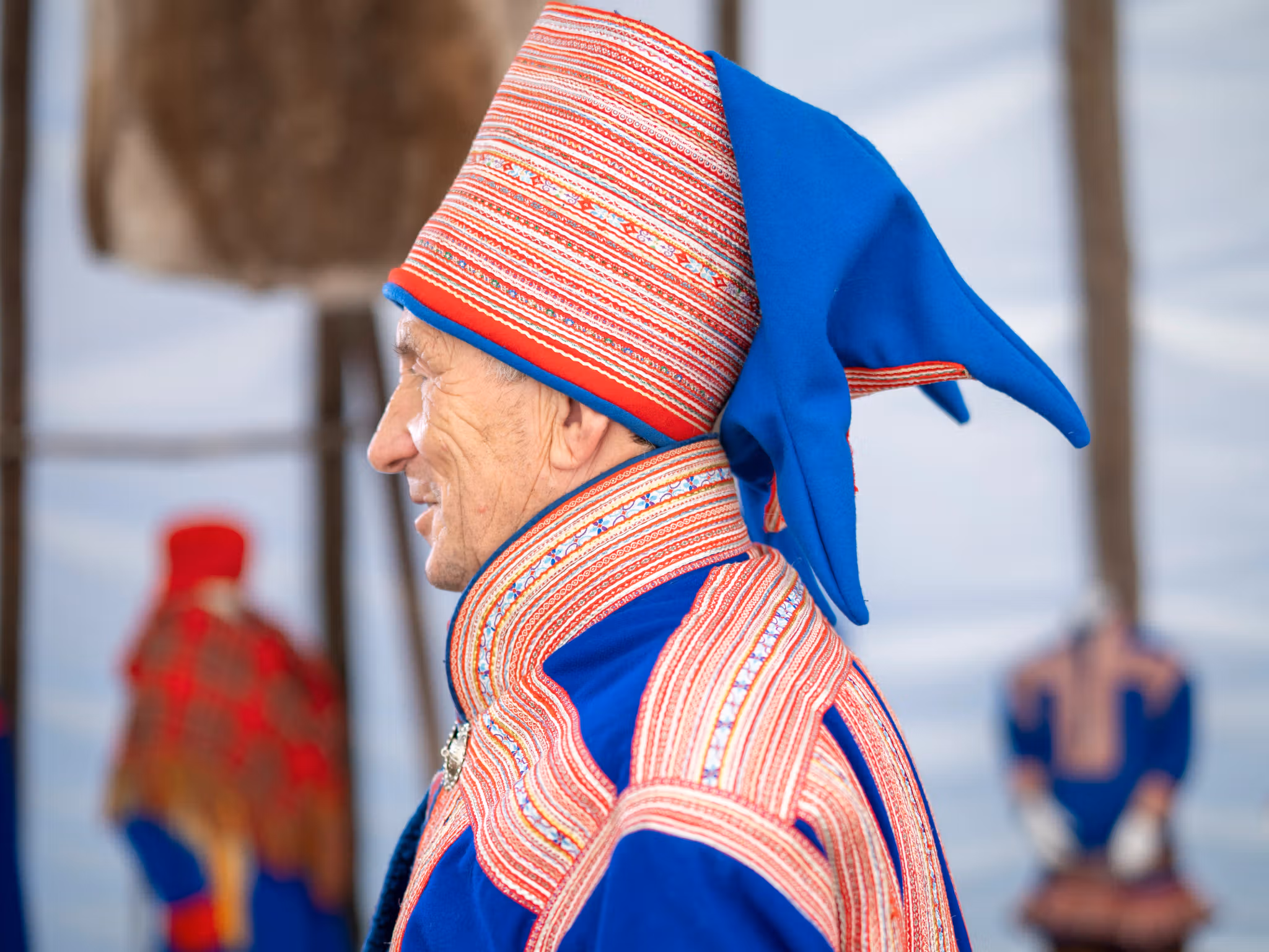 Nils-Henrik Sara in a Kautokeino-kofte
