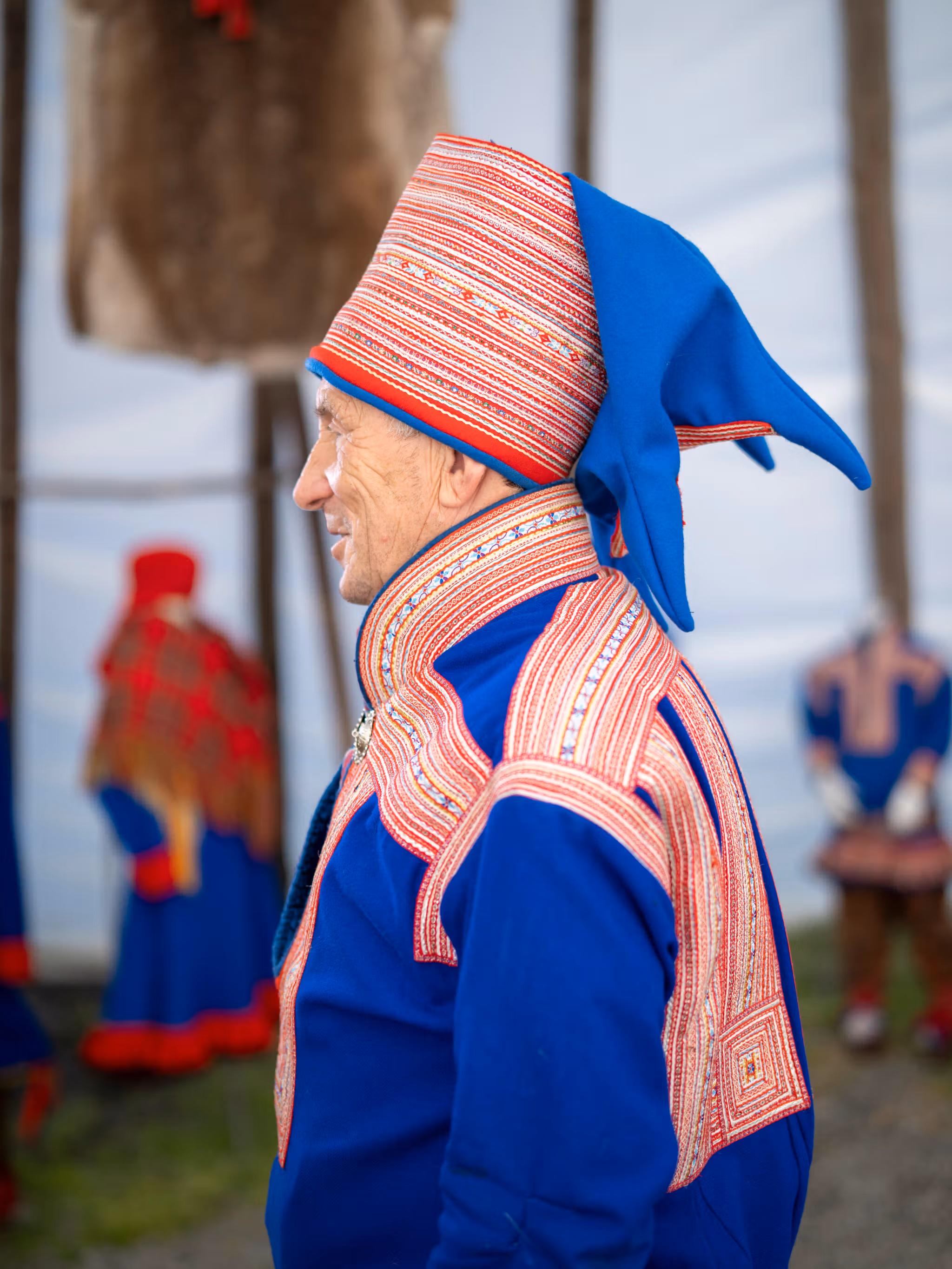 Nils-Henrik Sara in a Kautokeino-kofte