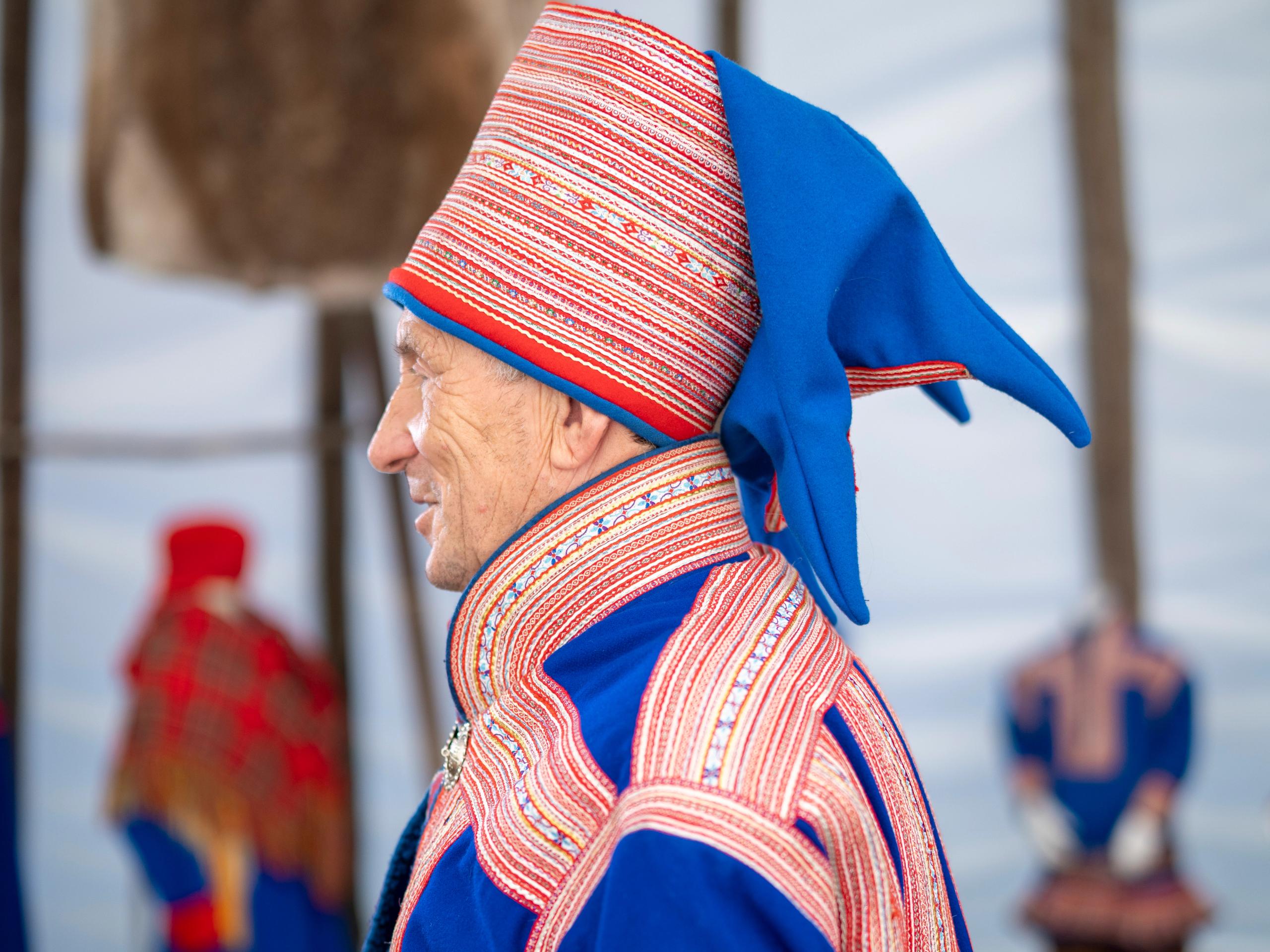 Nils-Henrik Sara in a Kautokeino-kofte