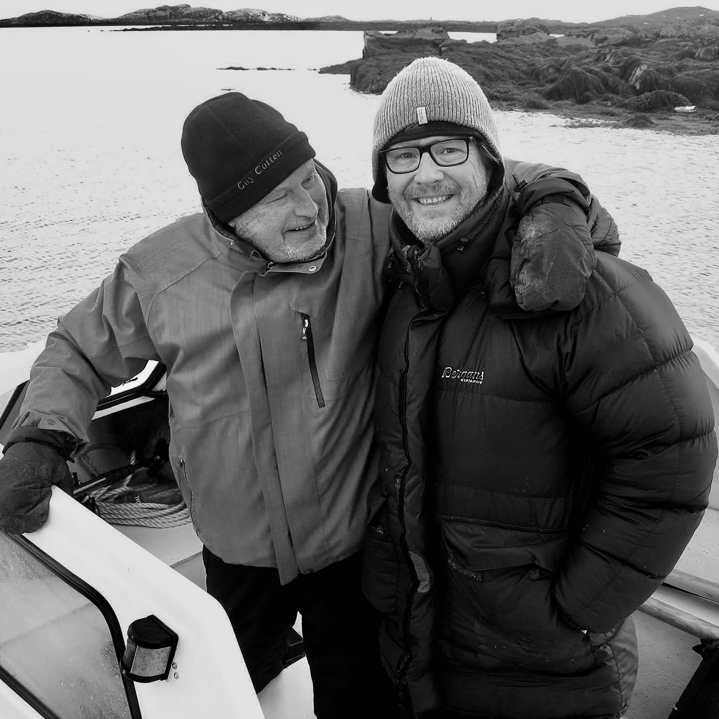 Per Fugelli and Martin Otterbeck on a boat