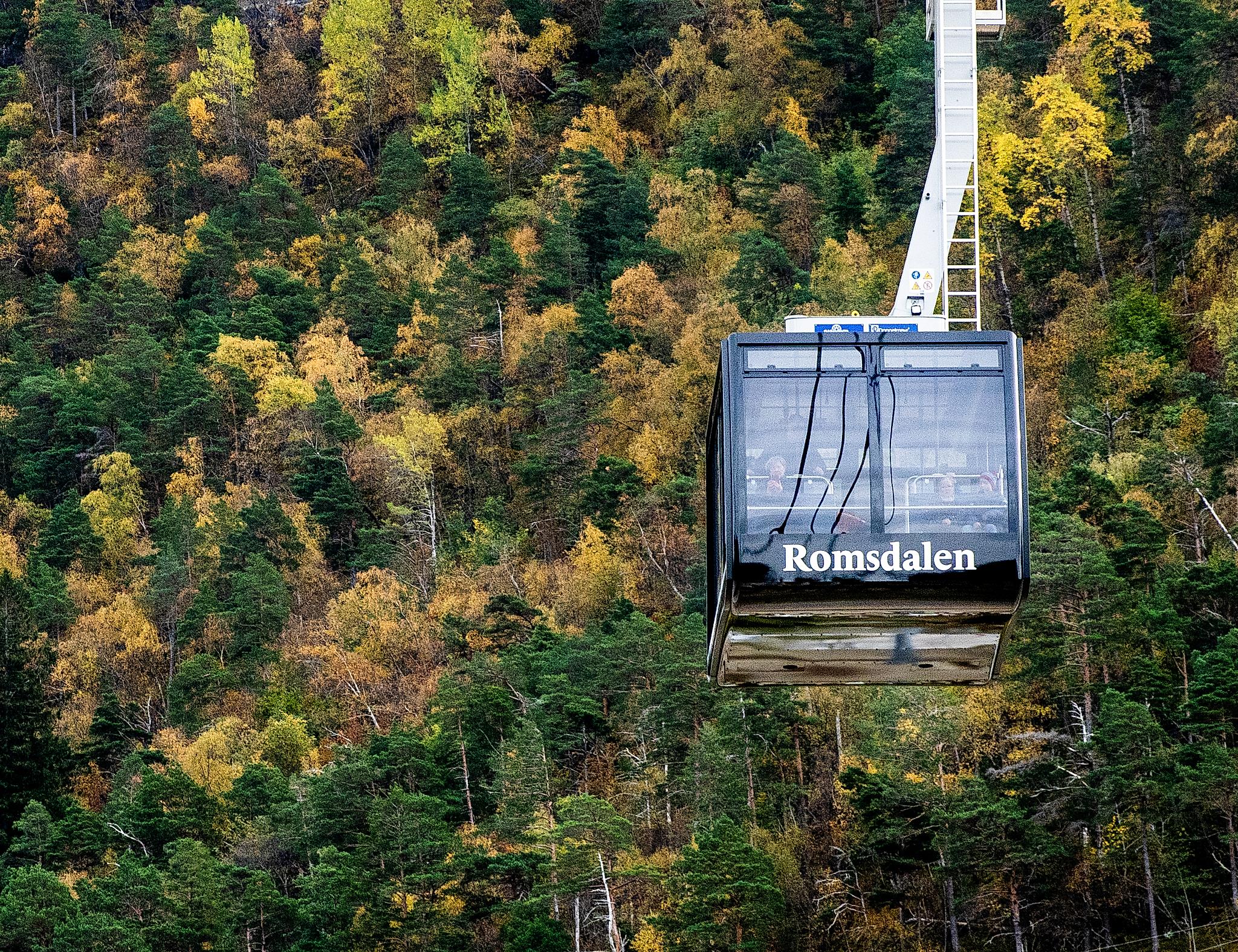 The gondola in Åndalsnes, Fjord Norway