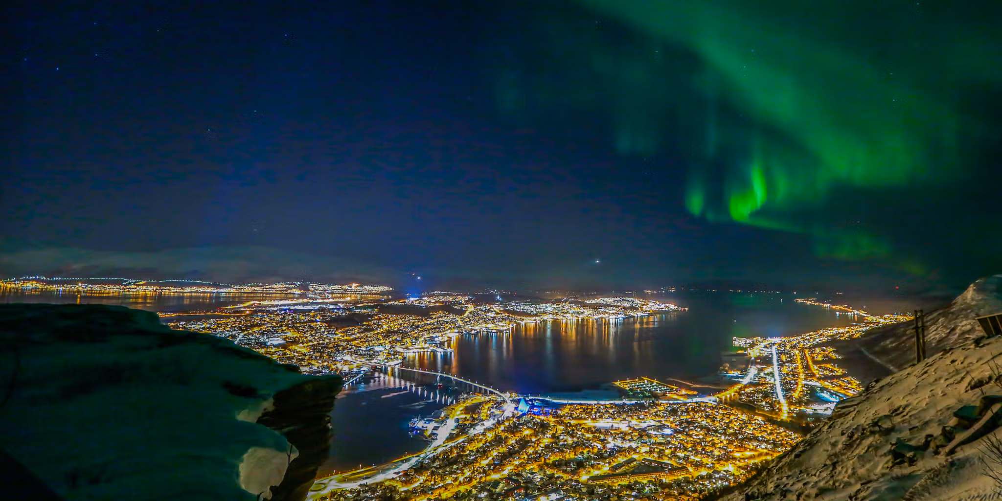 Northern lights over Tromsø in Northern Norway