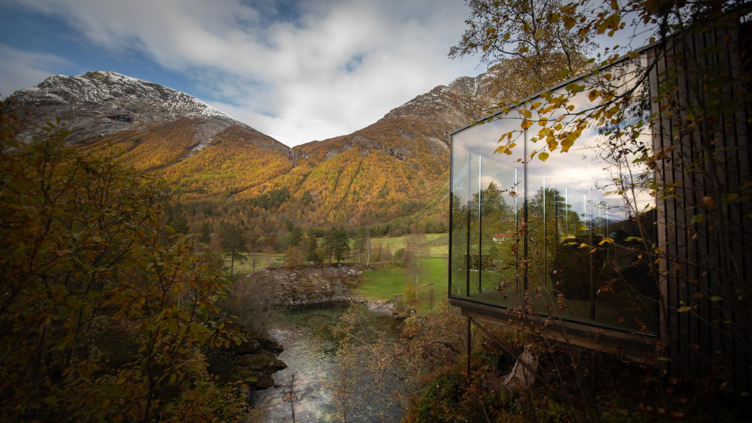 Juvet Landscape hotel in Valldal in Fjord Norway