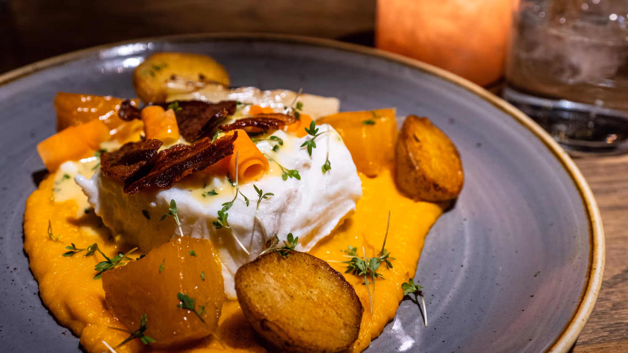 Halibut meal at restaurant Skirri in Tromsø
