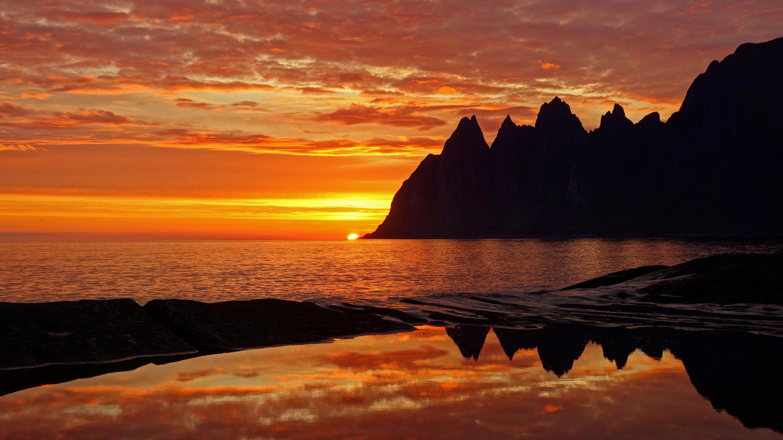 Midnattssol på Tungeneset, Senja