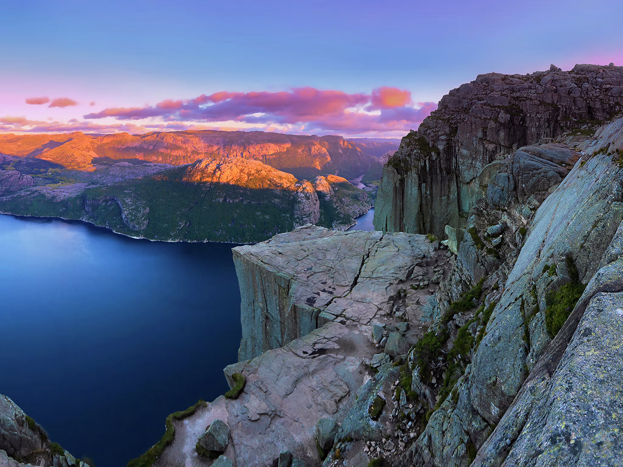 The Pulpit Rock and Lysefjorden in Fjord Norway