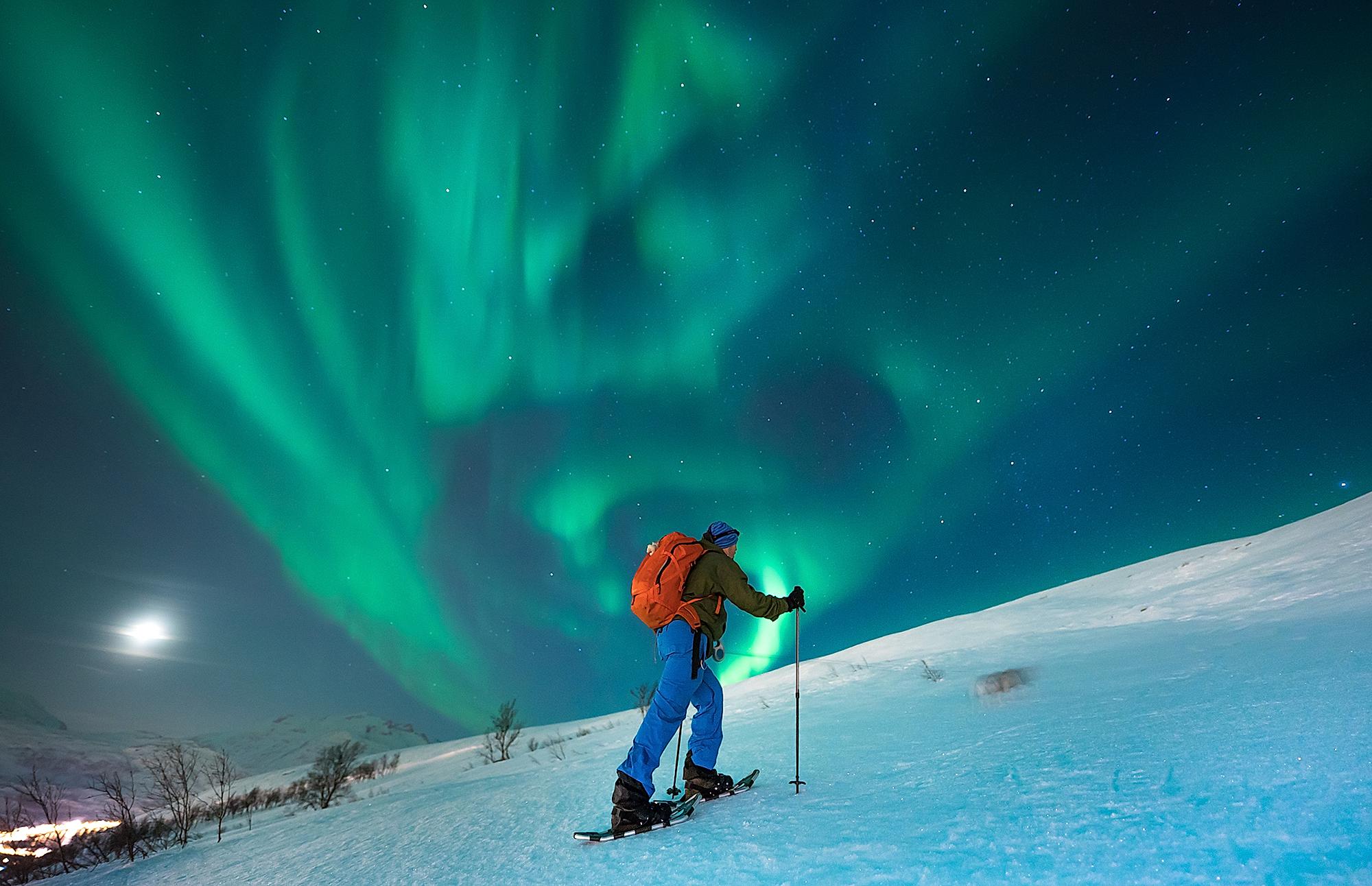 Trugetur under nordlyset i Tromsø, Nord-Norge
