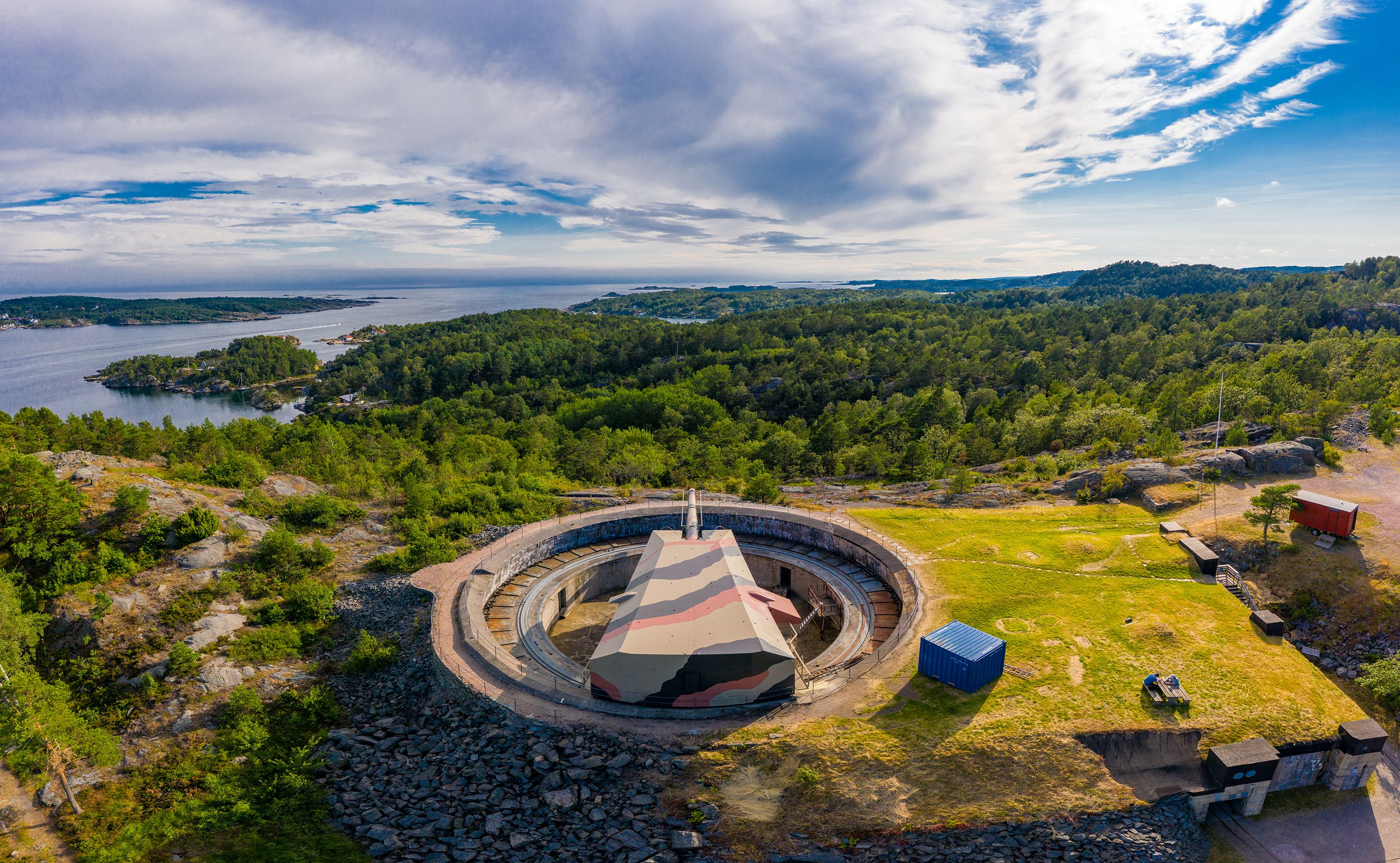The canon at Kristiansand kanonmuseum on Odderøya in Kristiansand, Southern Norway