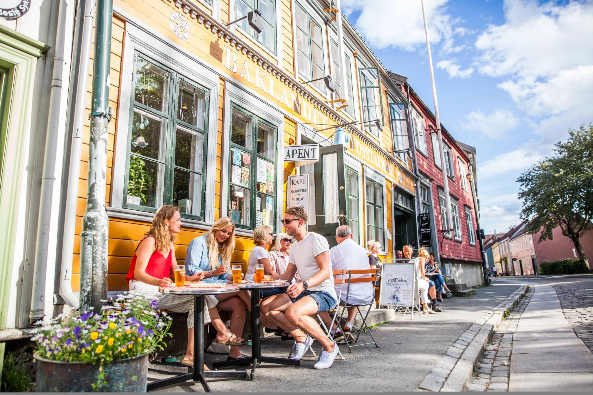 Restauranten Baklandet Skydsstation i Trondheim i Trøndelag