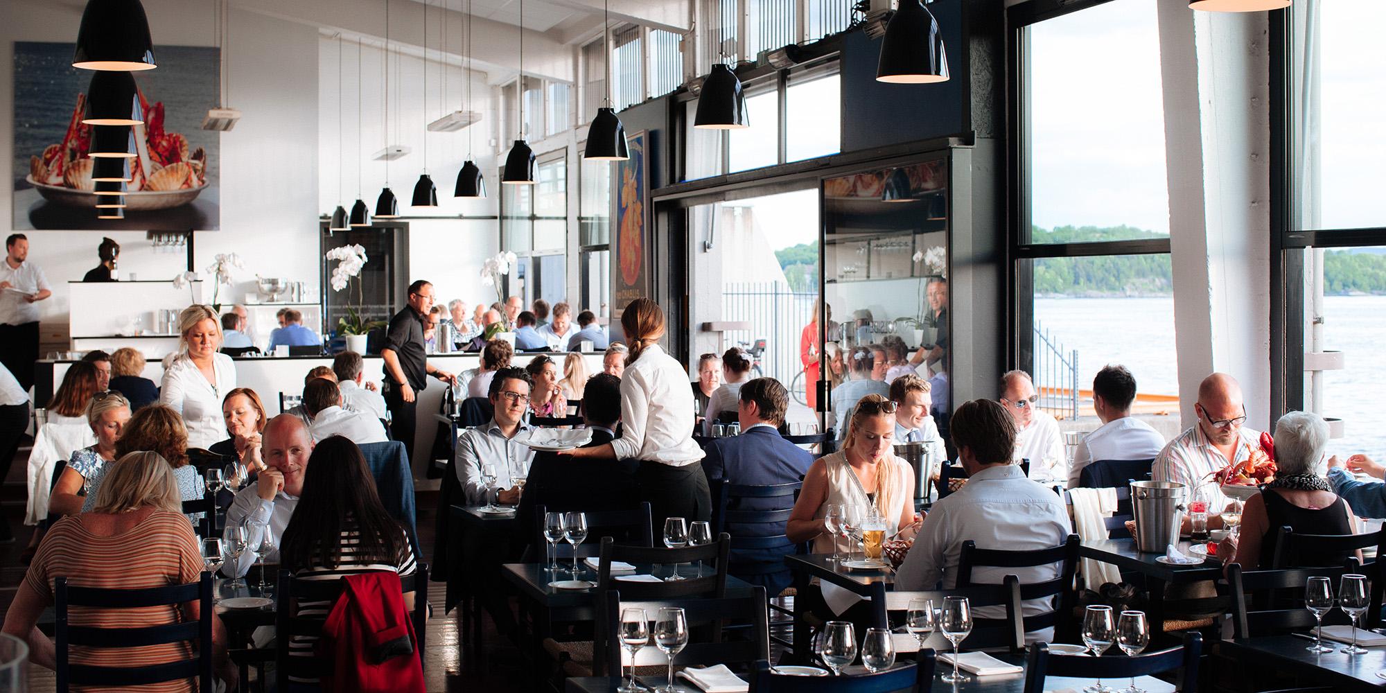 Mat og drikke på Solsiden Restaurant i Oslo