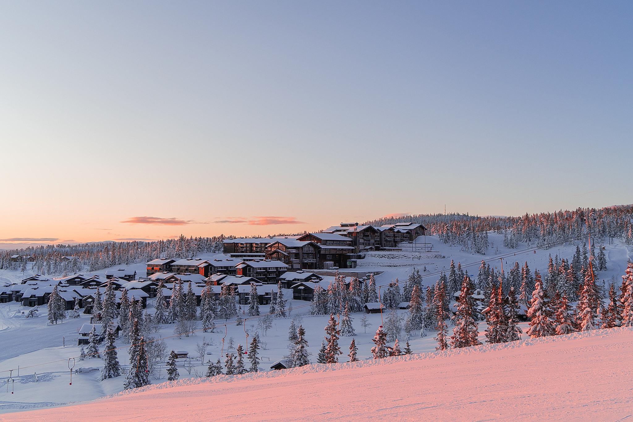 Norefjell Ski Resort in winter