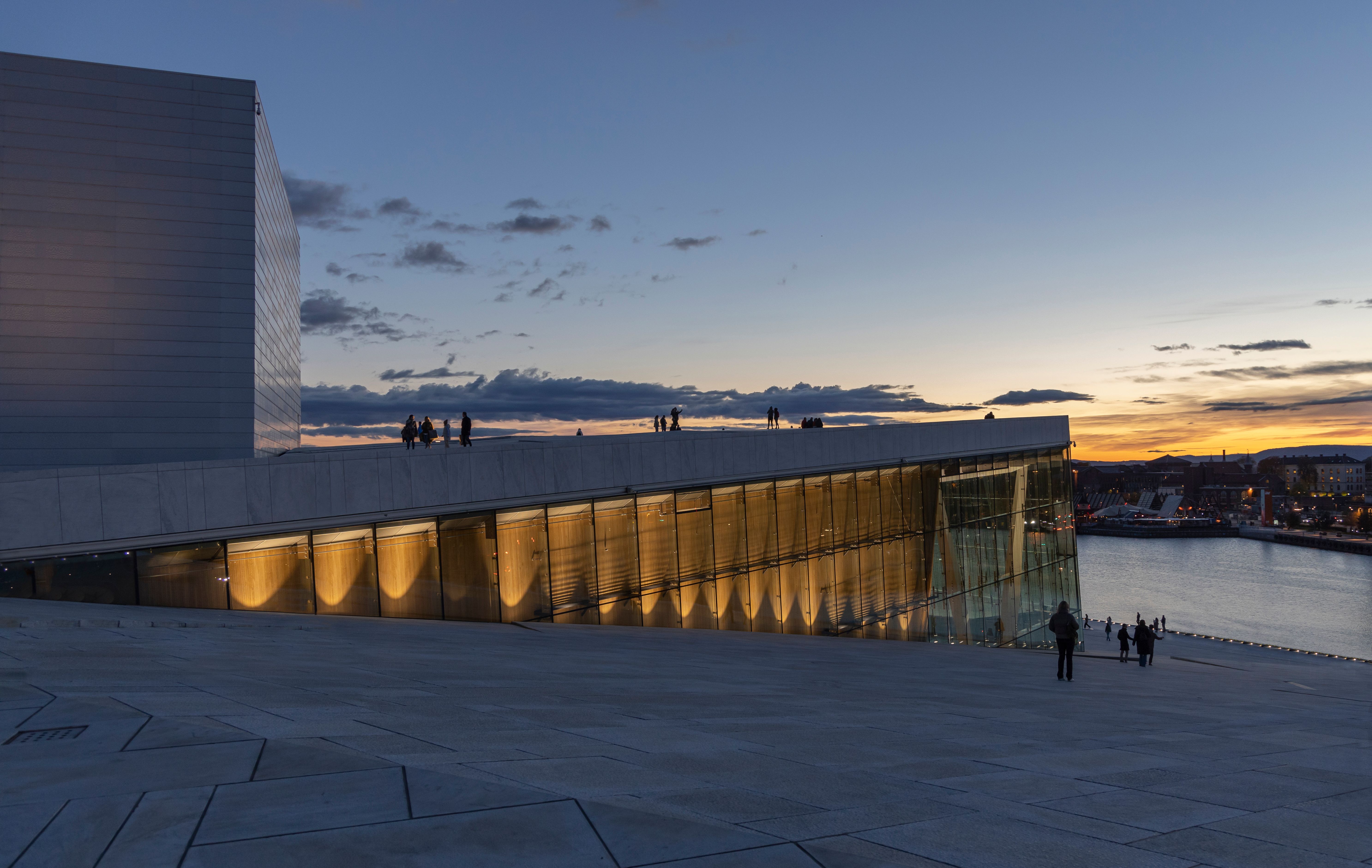 The Opera House in Oslo in evening light