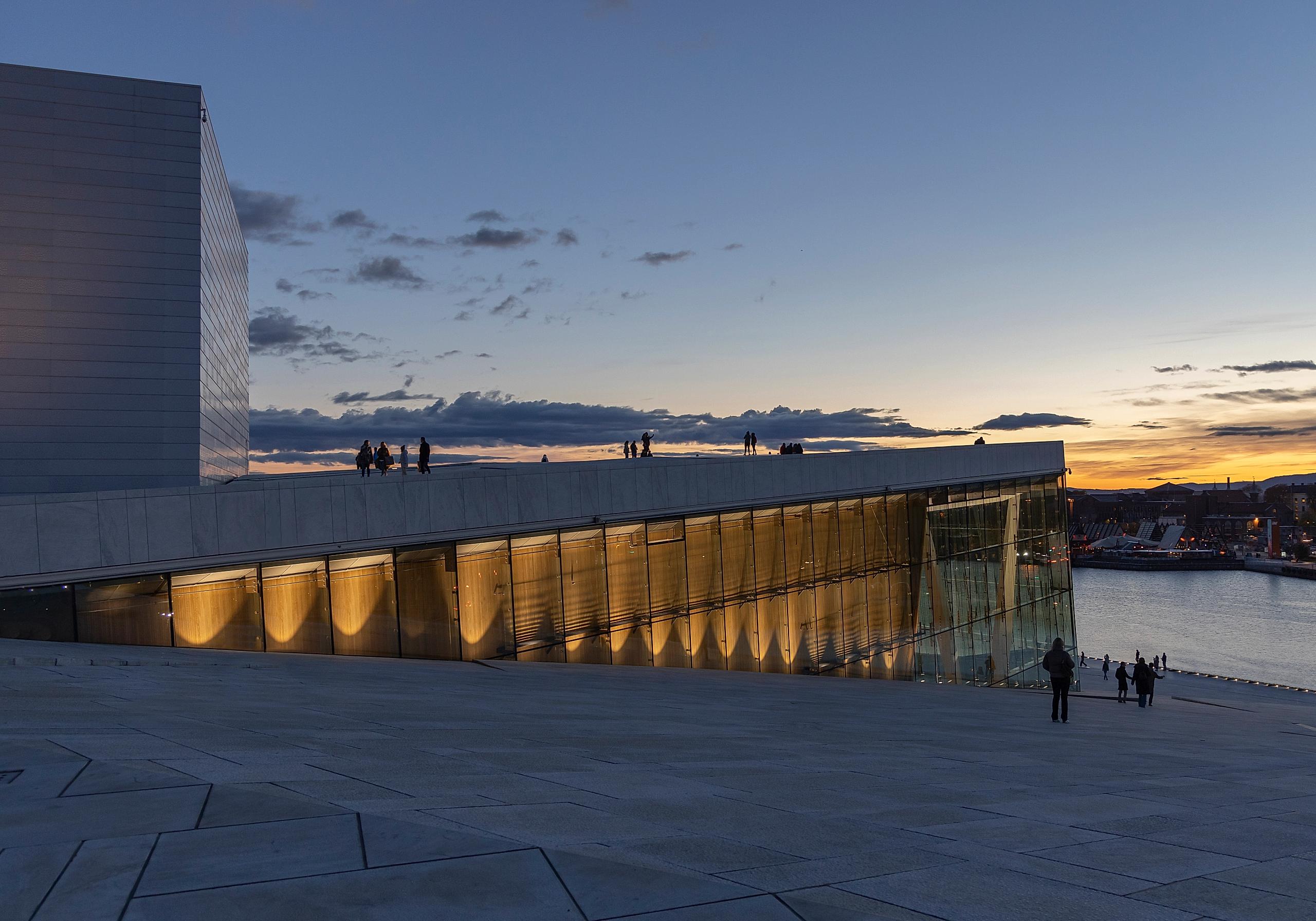 The Opera House in Oslo in evening light
