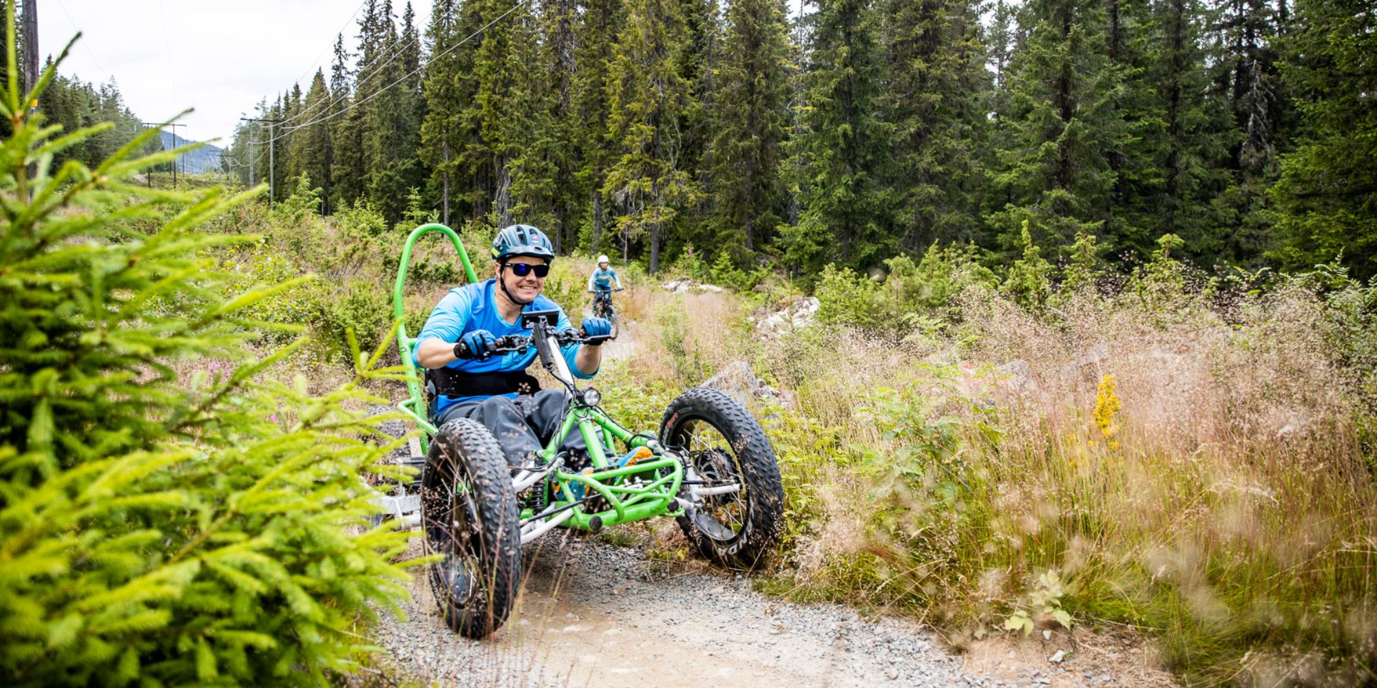 Sigurd Groven with Exoquad in the Gullia trails in Trysil