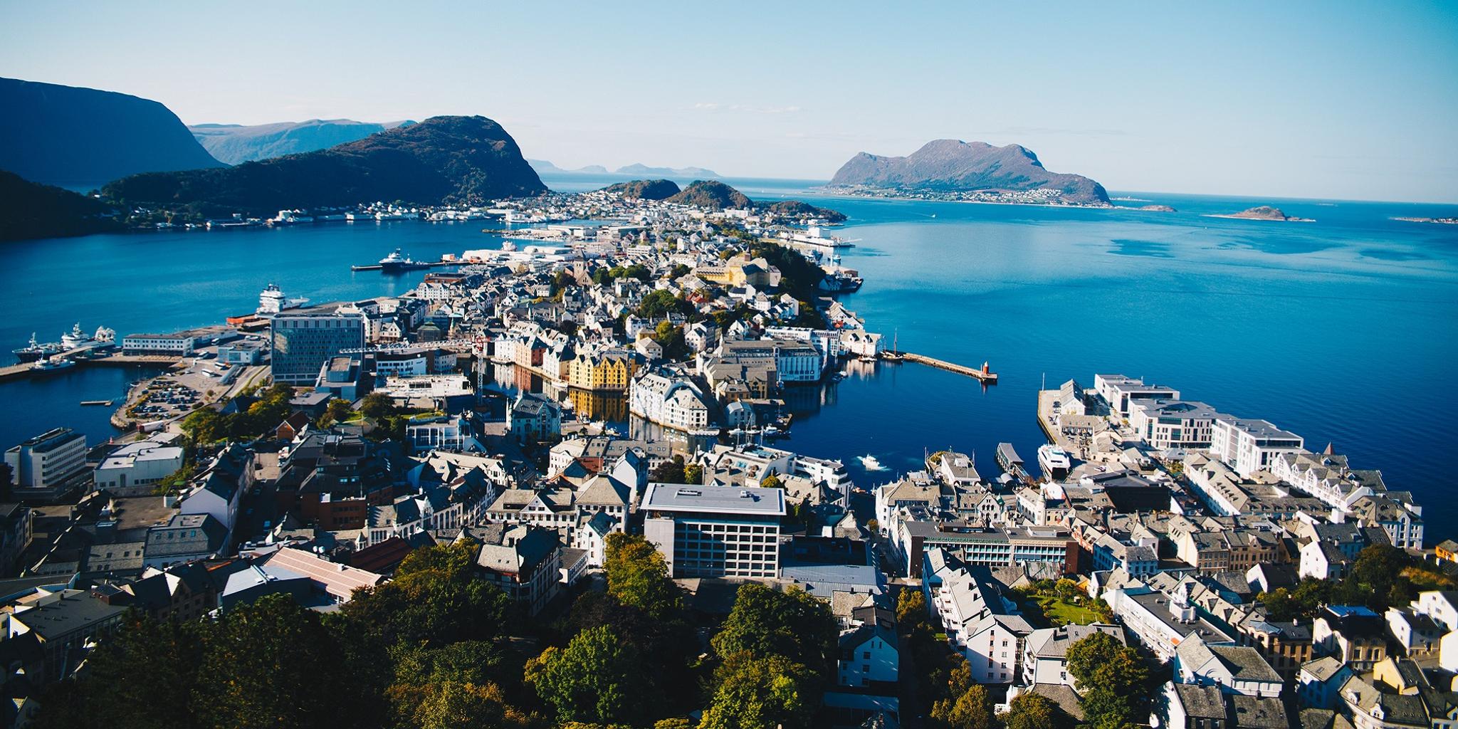 View of Ålesund from the Aksla viewpoint, Norway