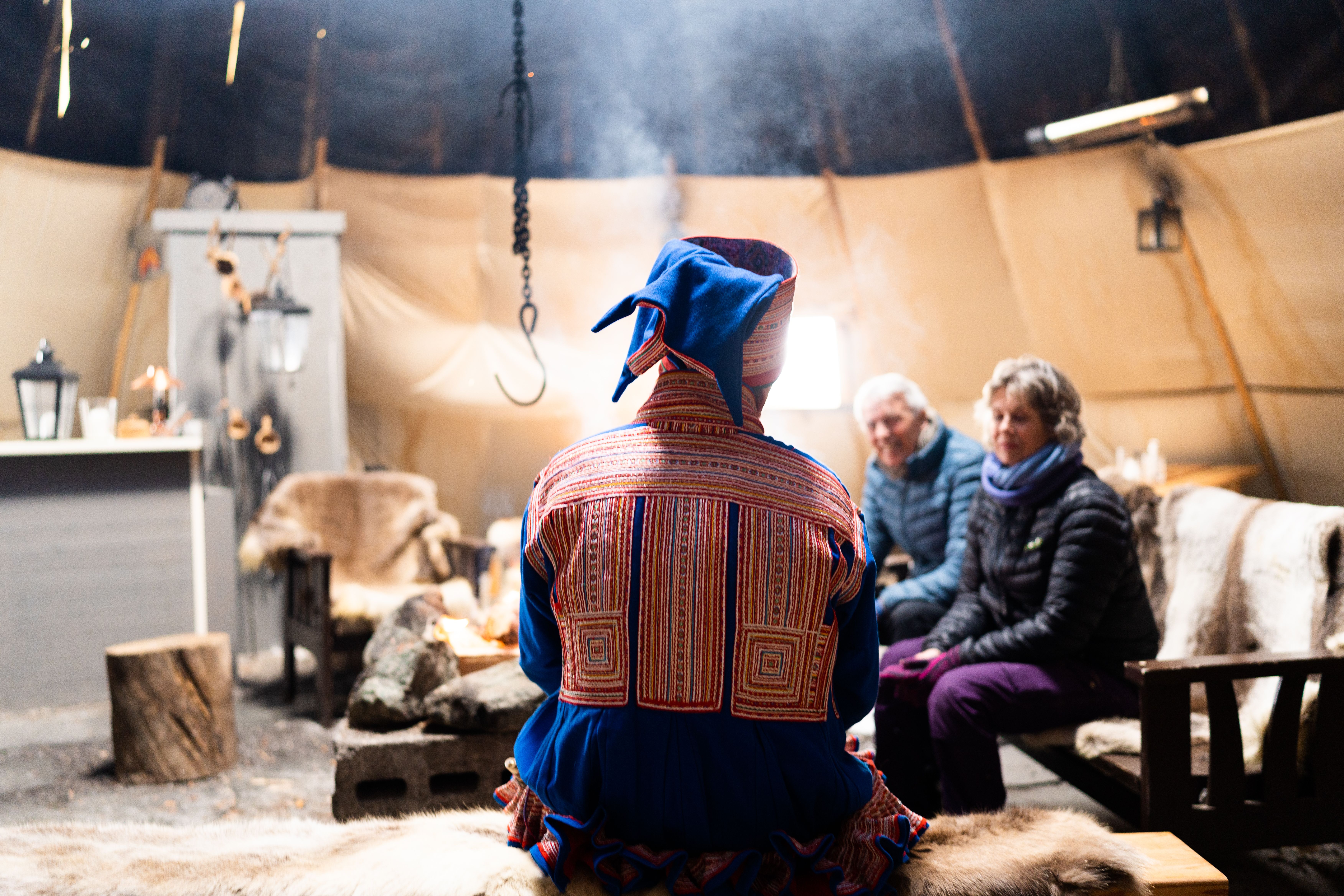 People learning more about Sami culture