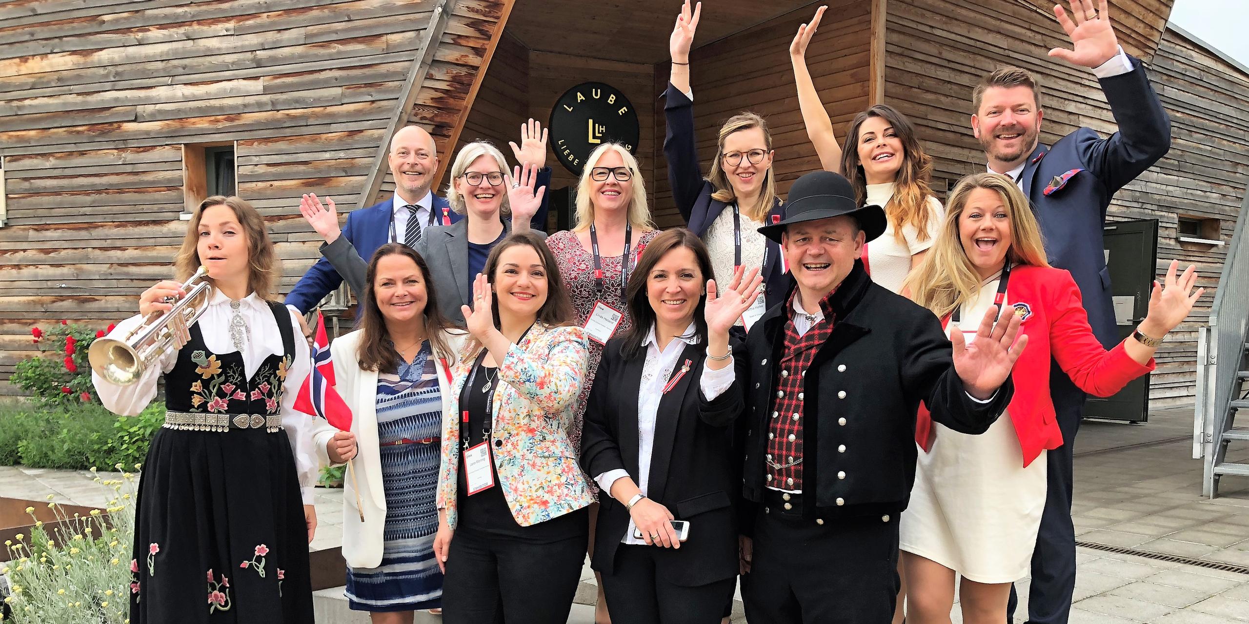Glade norske deltagere på IMEX 2018 i Frankfurt