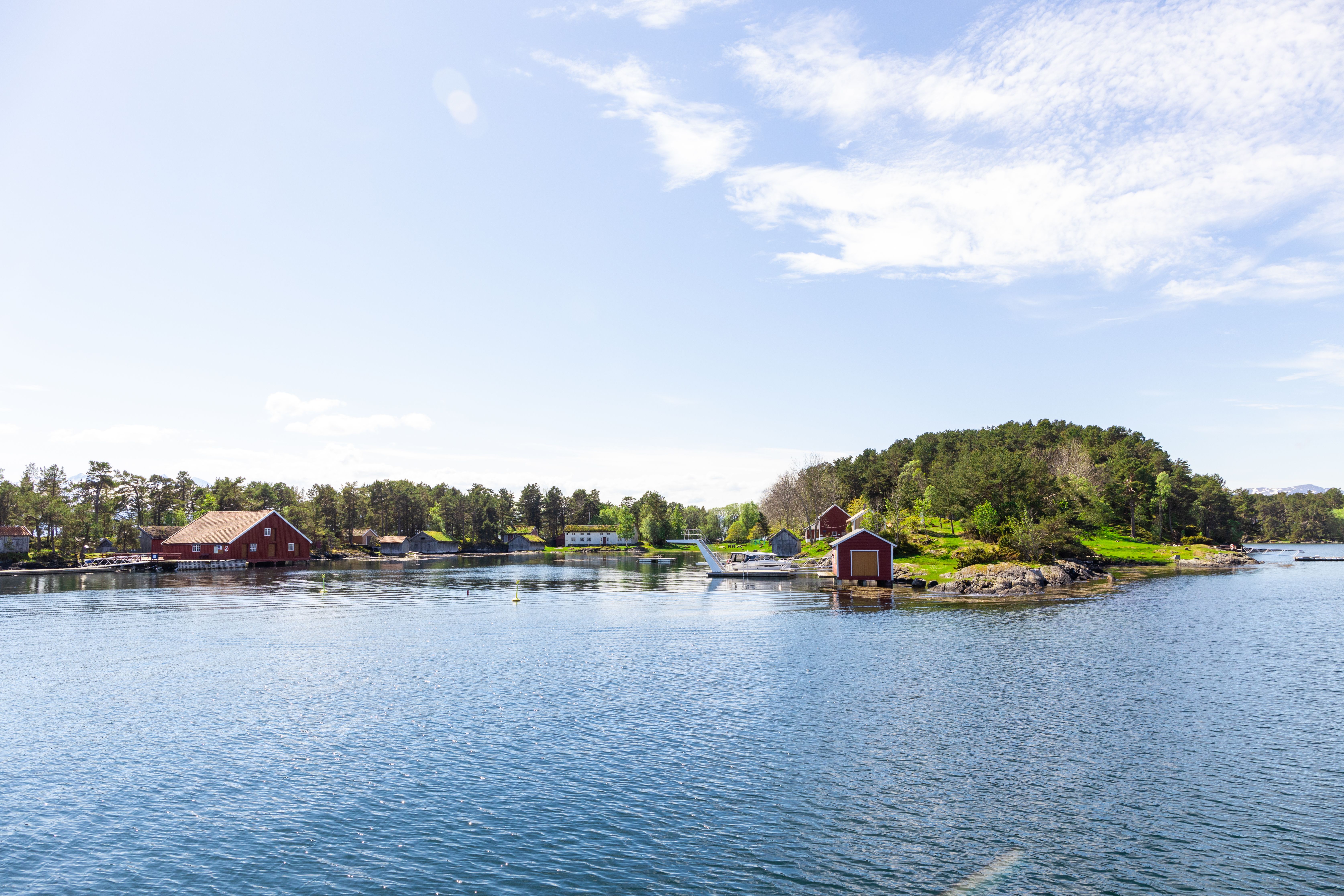 Island of Hjertøya seen from the water 
