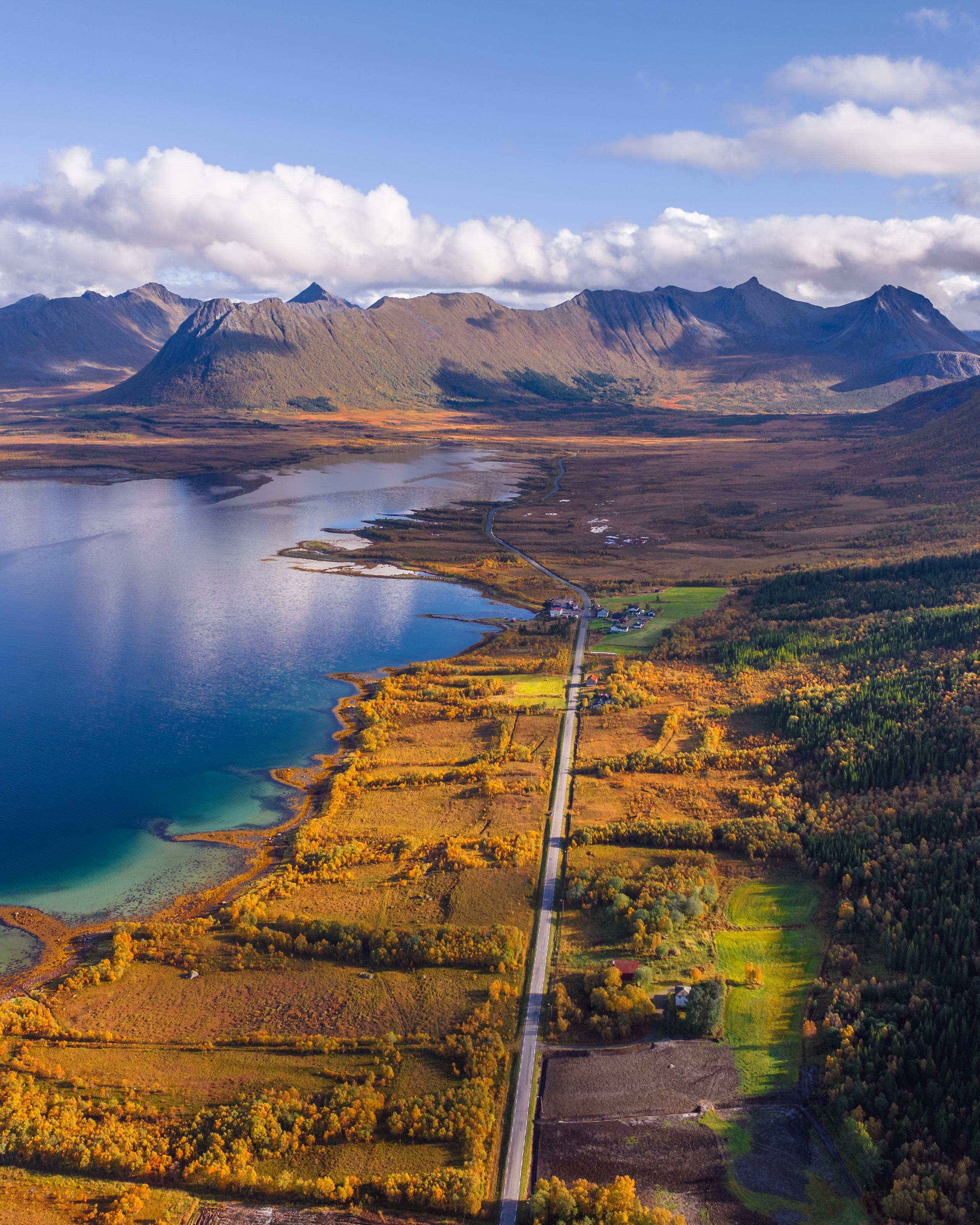 Vesterålen in autumn landscape