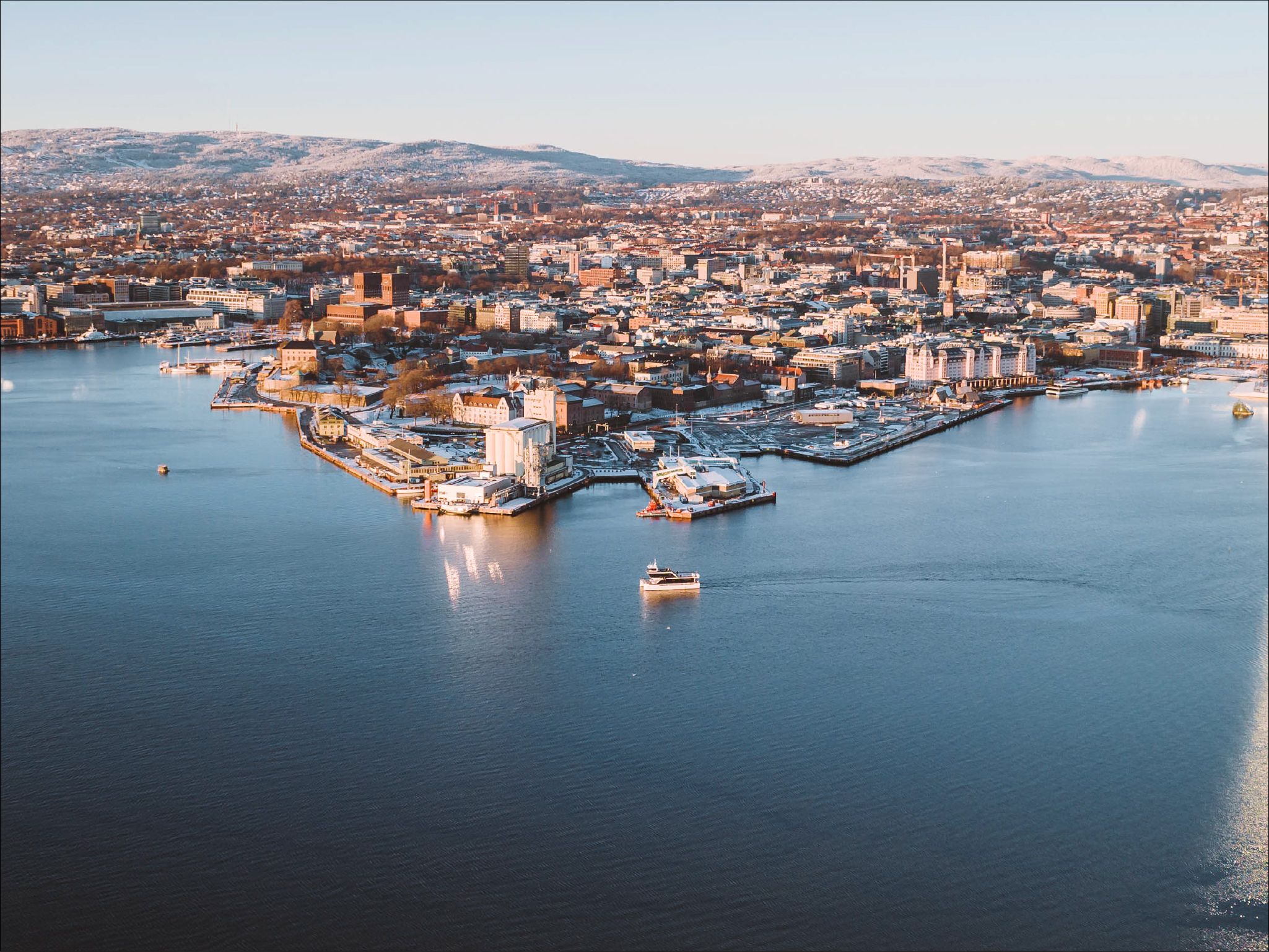 A boat just outside of Oslo.
