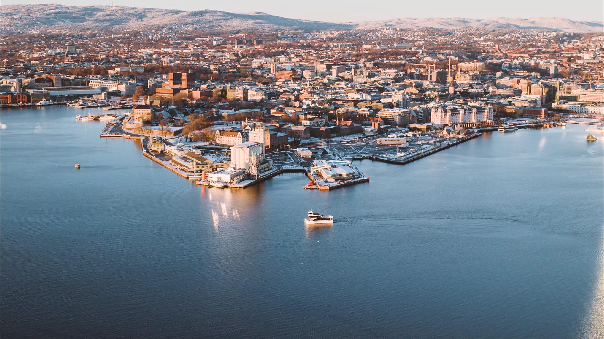 A boat just outside of Oslo.