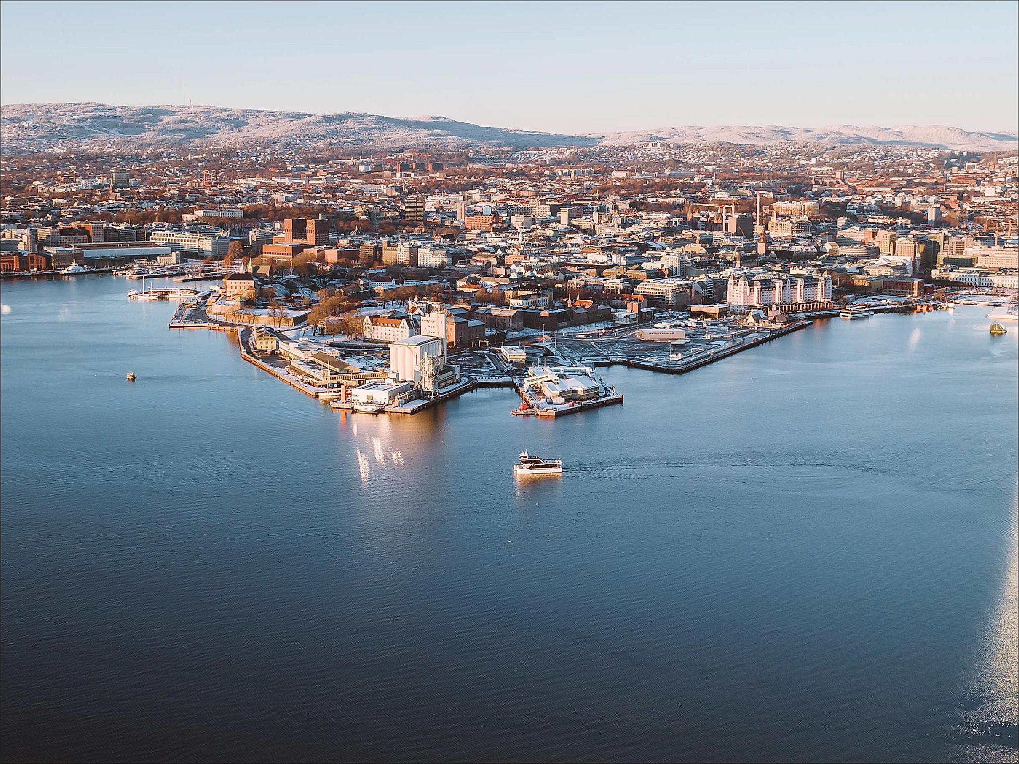 A boat just outside of Oslo.