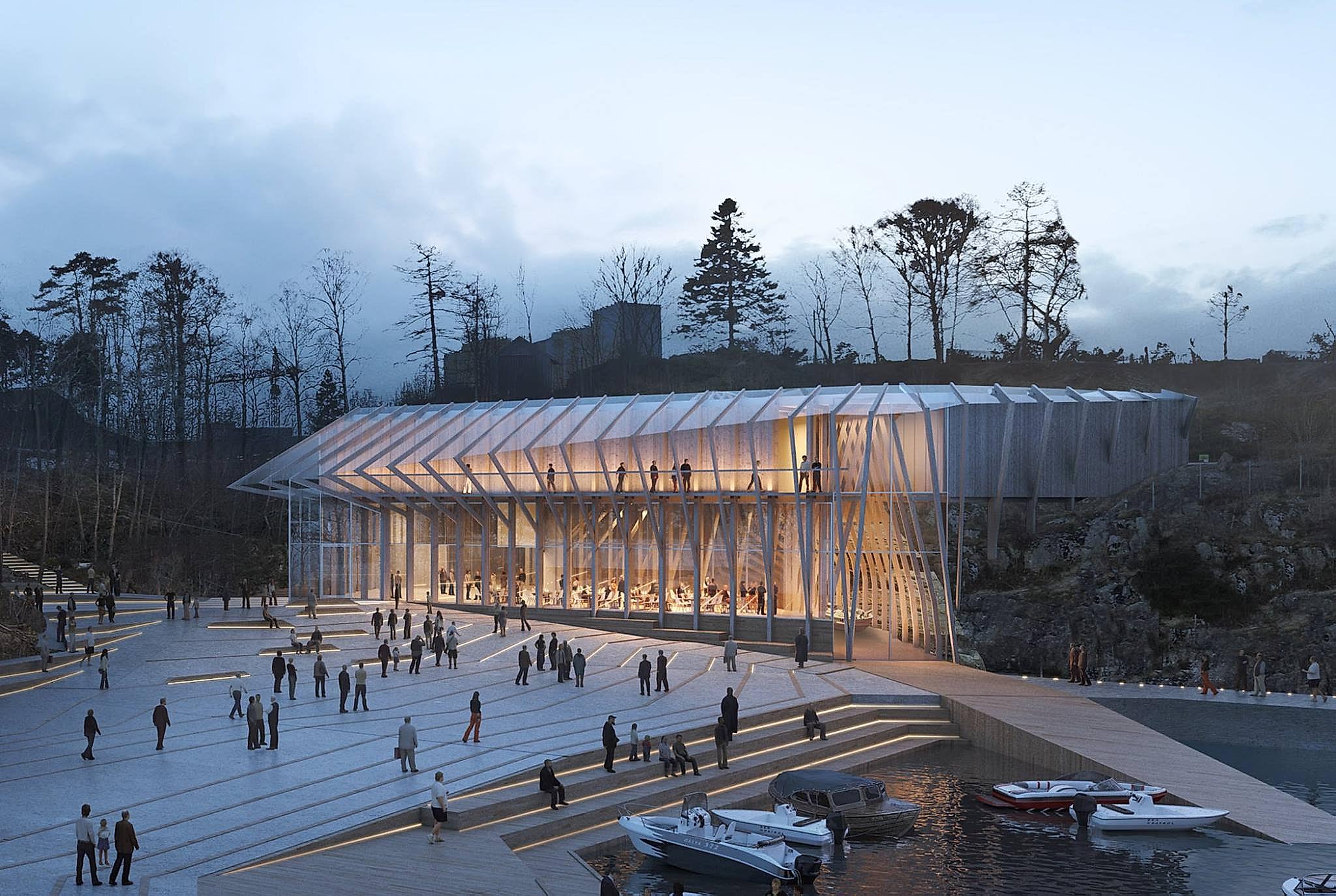 Illustrasjonsbilde av det nye Vest-Agder-museet på Odderøya i Kristiansand